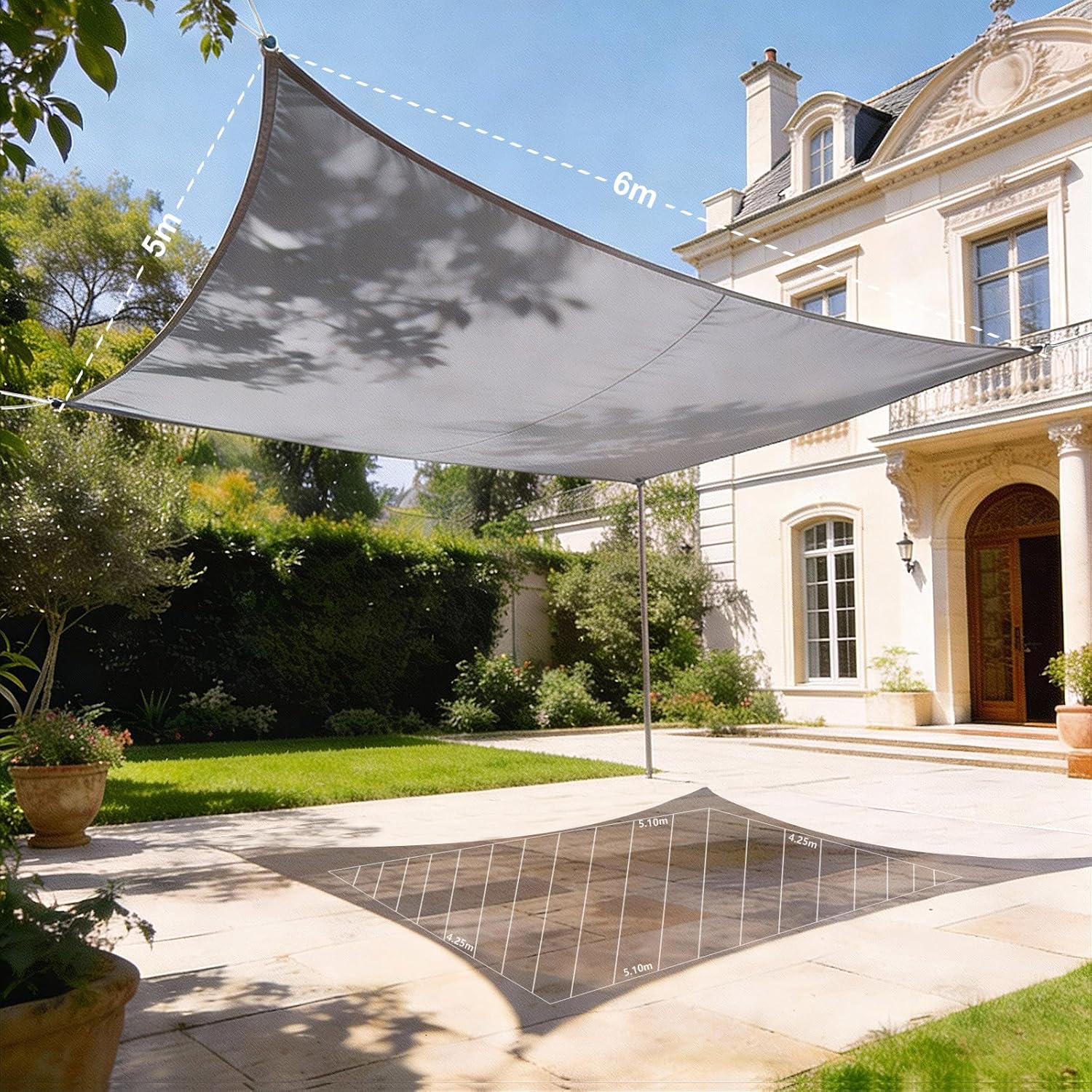 Thumbnail 2 de HaiKus Tenda a Vela Impermeabile Rettangolare 5x6 m – protezione UV 98% per giardino e terrazzo