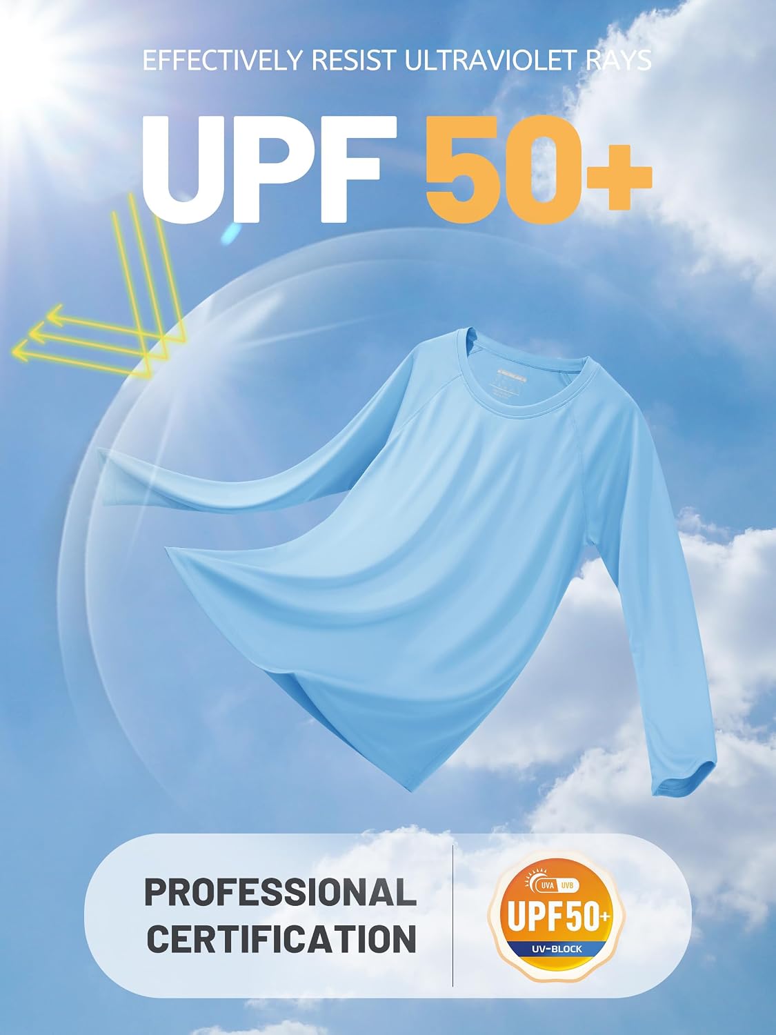 Detalle 2 de UV protection long sleeve top UPF 50+