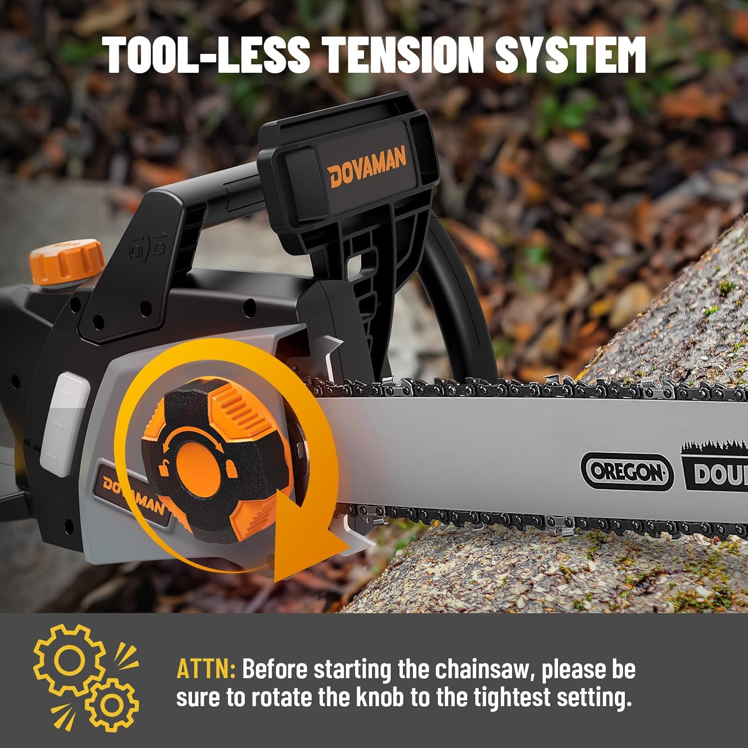 Thumbnail 1 de Dovaman 2400W Electric Chainsaw (16 Inch Oregon Bar & Chain) with One-Step Tool-Free Tensioning