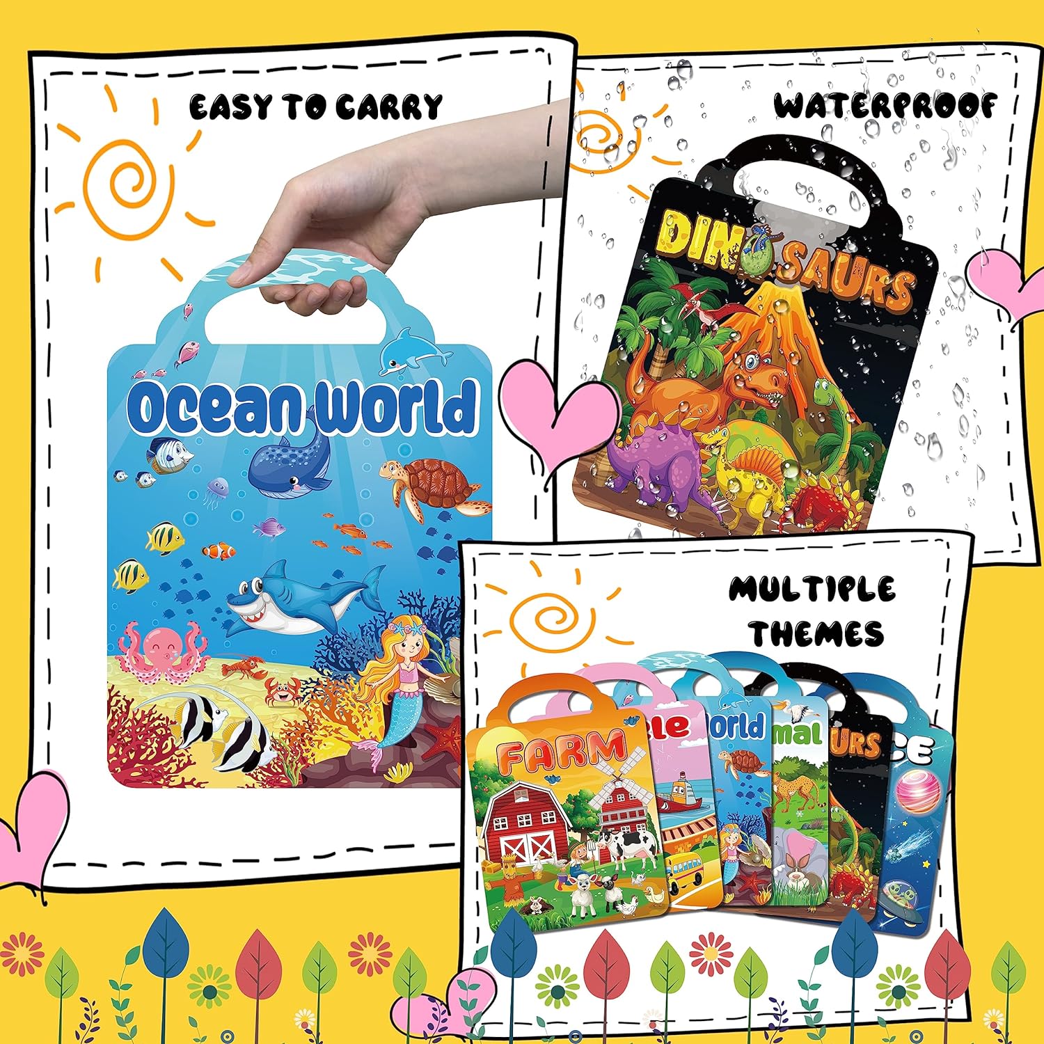 Thumbnail 3 de Kalysky 6-Set Puffy Sticker Books for Kids (Ages 1–4), 3D Reusable Sticker Activity Books