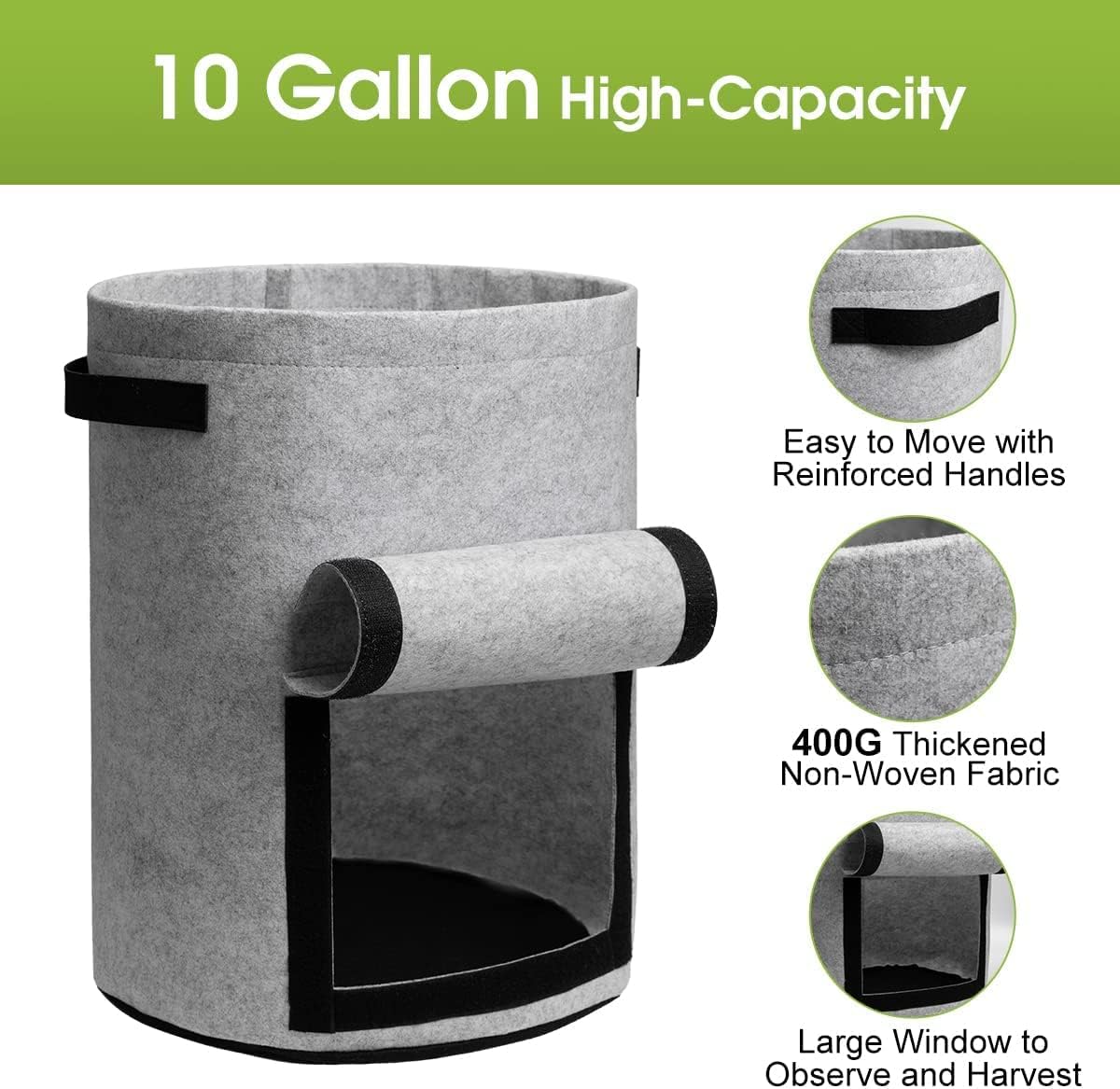 Thumbnail 1 de Baoswi grow bags, 10-gallon
