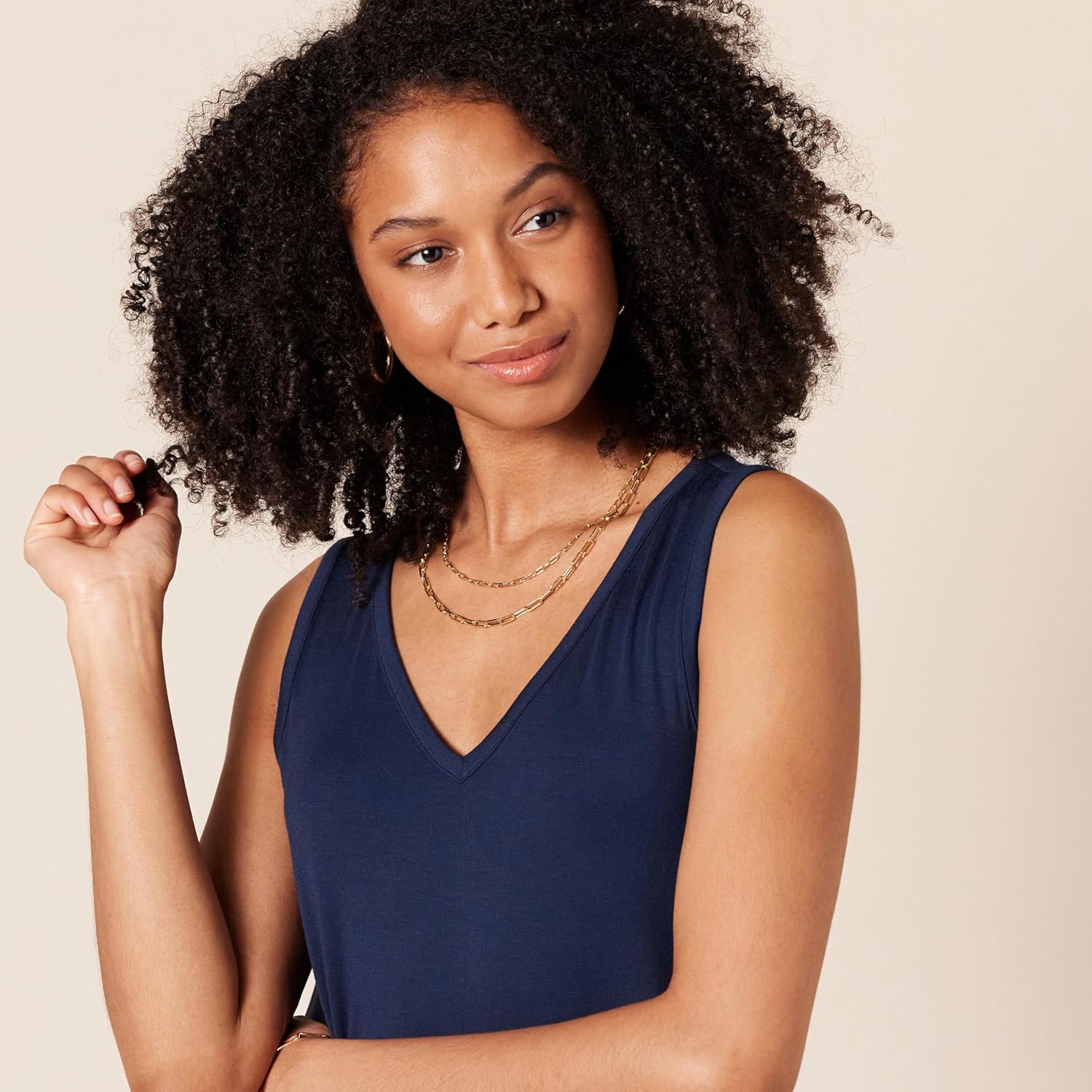 Thumbnail 3 de Amazon Essentials abito lungo donna maxi in jersey con scollo a V e spacchi laterali