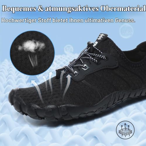 Detalle de Hanani Badeschuhe 6906 – Wasserschuhe für Herren und Damen, Barfußgefühl, schnelltrocknend