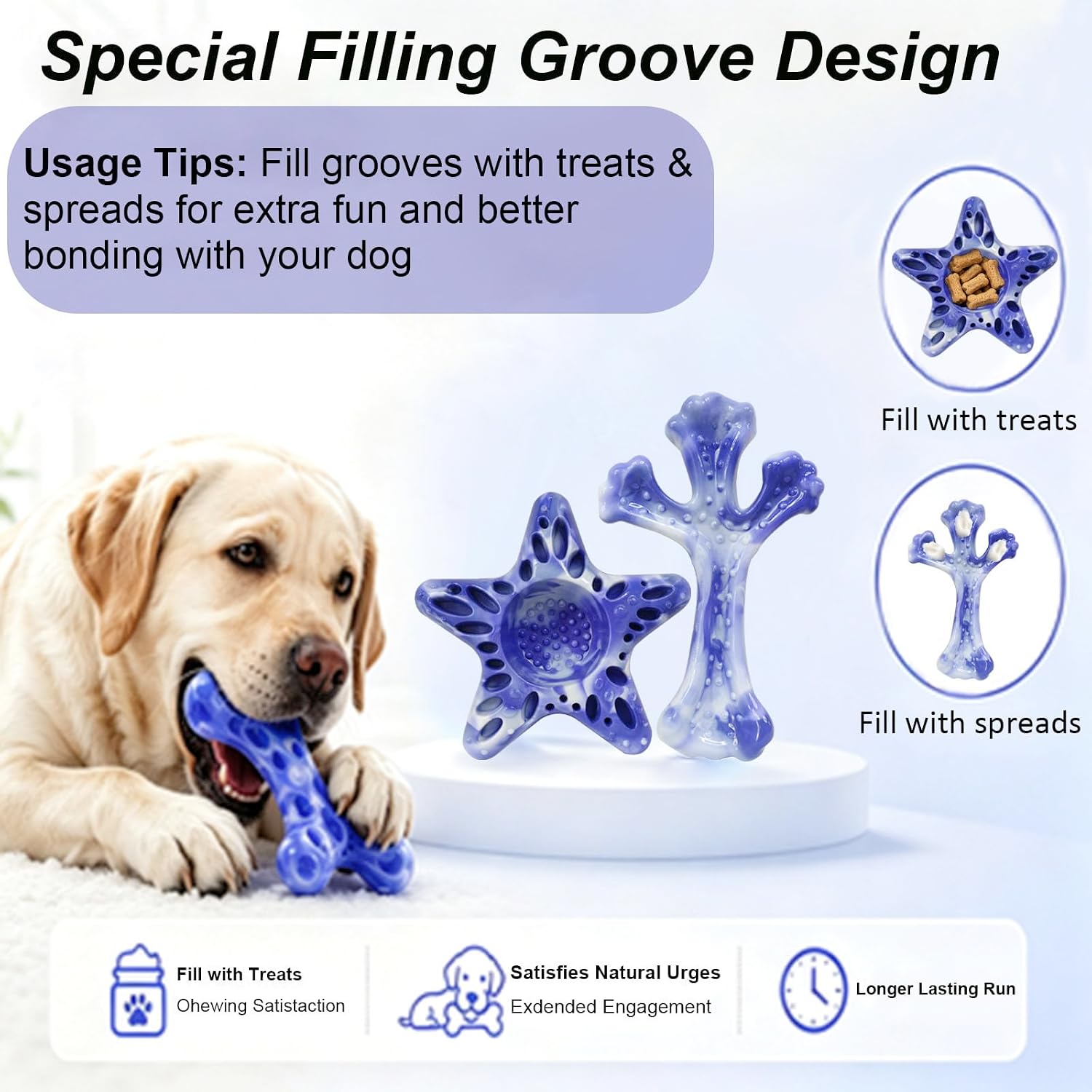 Detalle 1 de YINEYA Dog Chew Toys 3-Pack