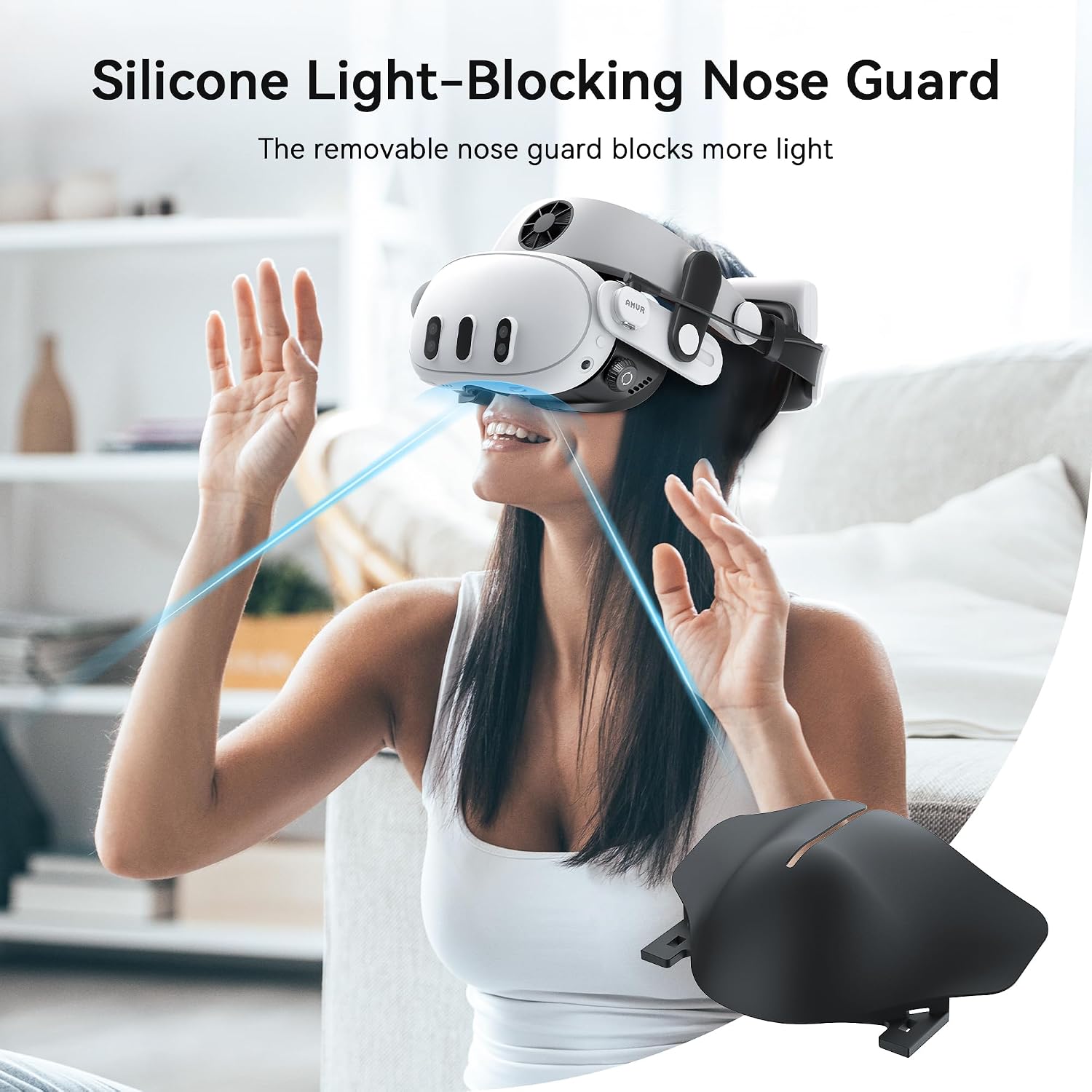 Thumbnail 6 de AMVR FC4L Face Cover Pad Facial Interface for Meta/Oculus Quest 3 (Not compatible with Quest 3S)