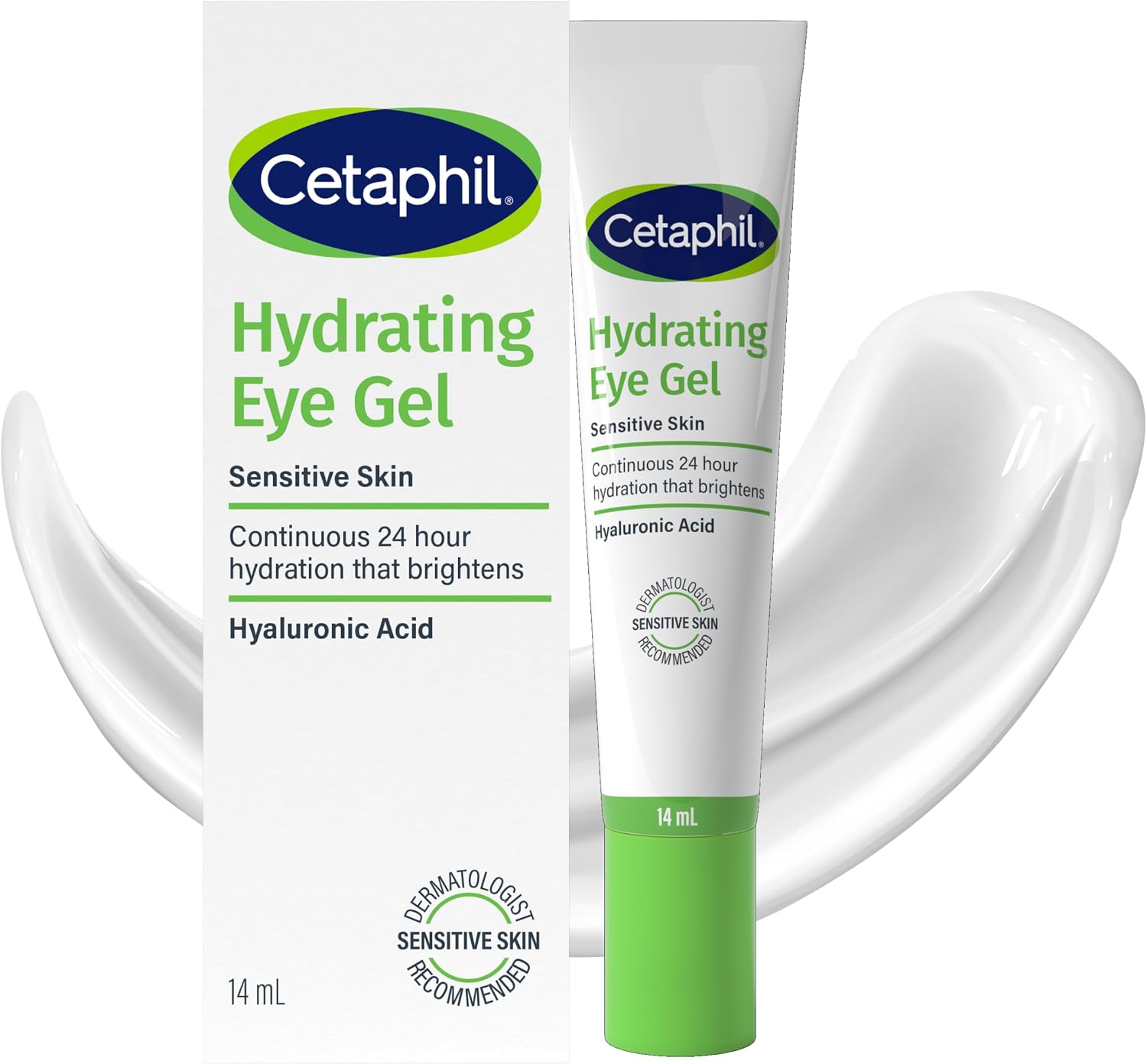 Detalle de Cetaphil Hyaluronic Acid Eye Gel (14ml) with Niacinamide – vegan-friendly eye cream for dark circles
