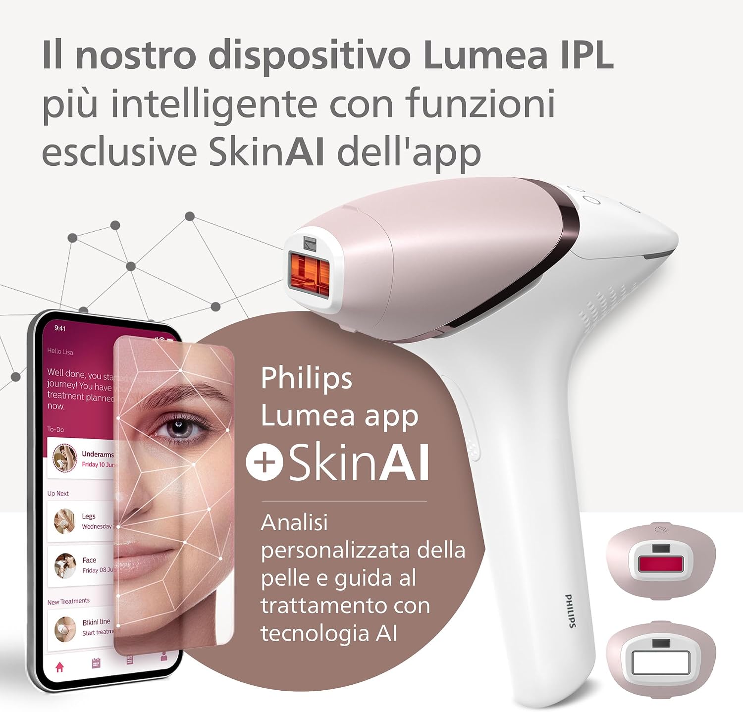 Detalle de Philips Lumea Serie 9900 depilazione IPL 18 mesi