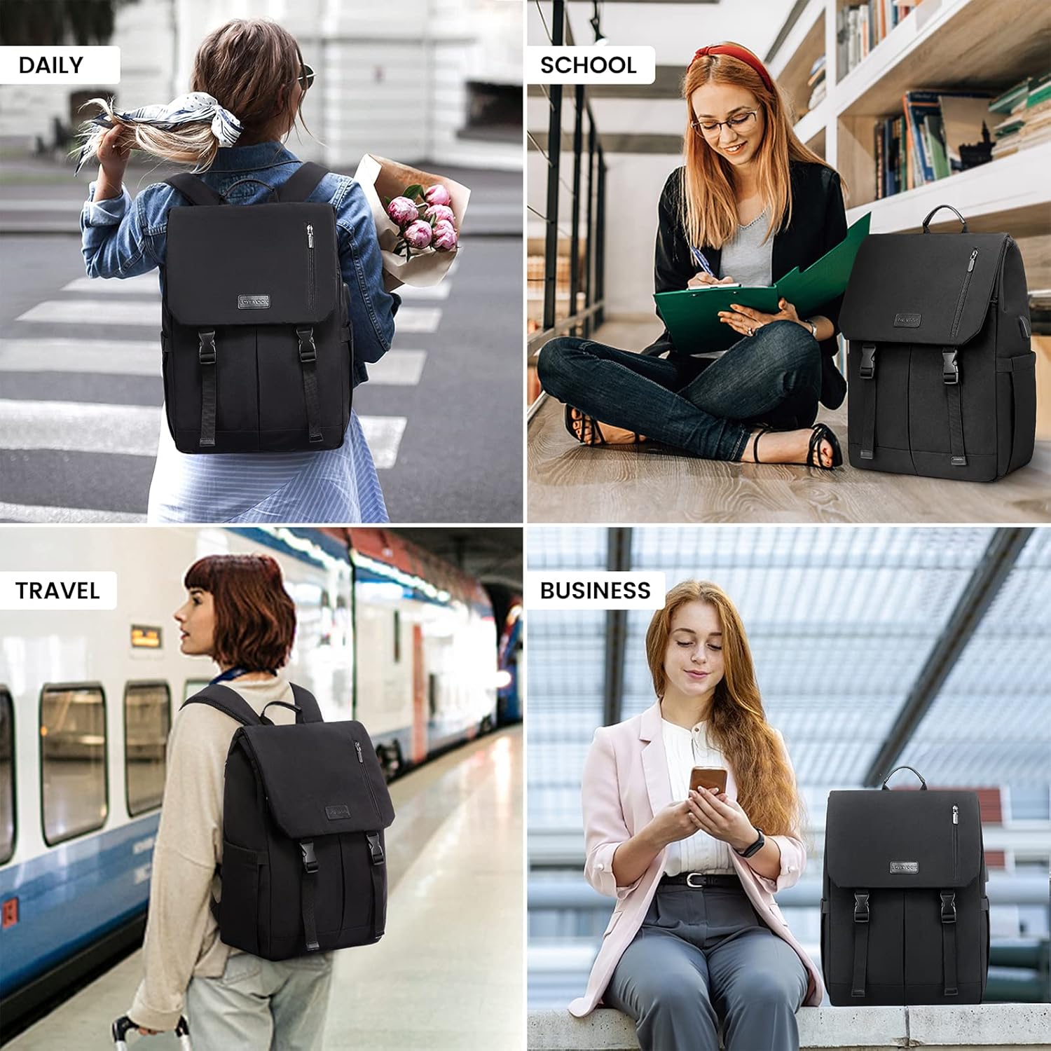 Thumbnail 6 de LOVEVOOK Laptop Rucksack 17,3 Zoll