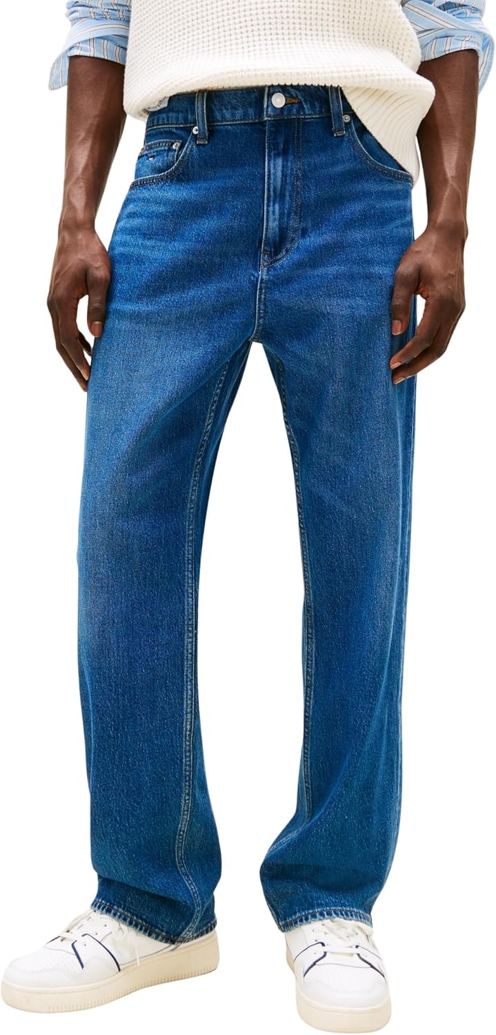 Detalle de Tommy Jeans Men’s Otis Regular Straight Leg Jeans