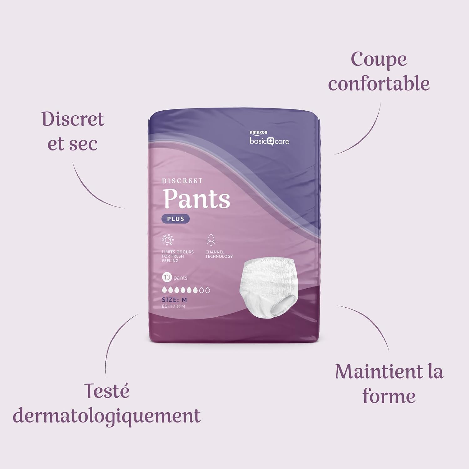 Thumbnail 2 de Amazon Basic Care Femme Culottes Plus Moyen 40 pièces