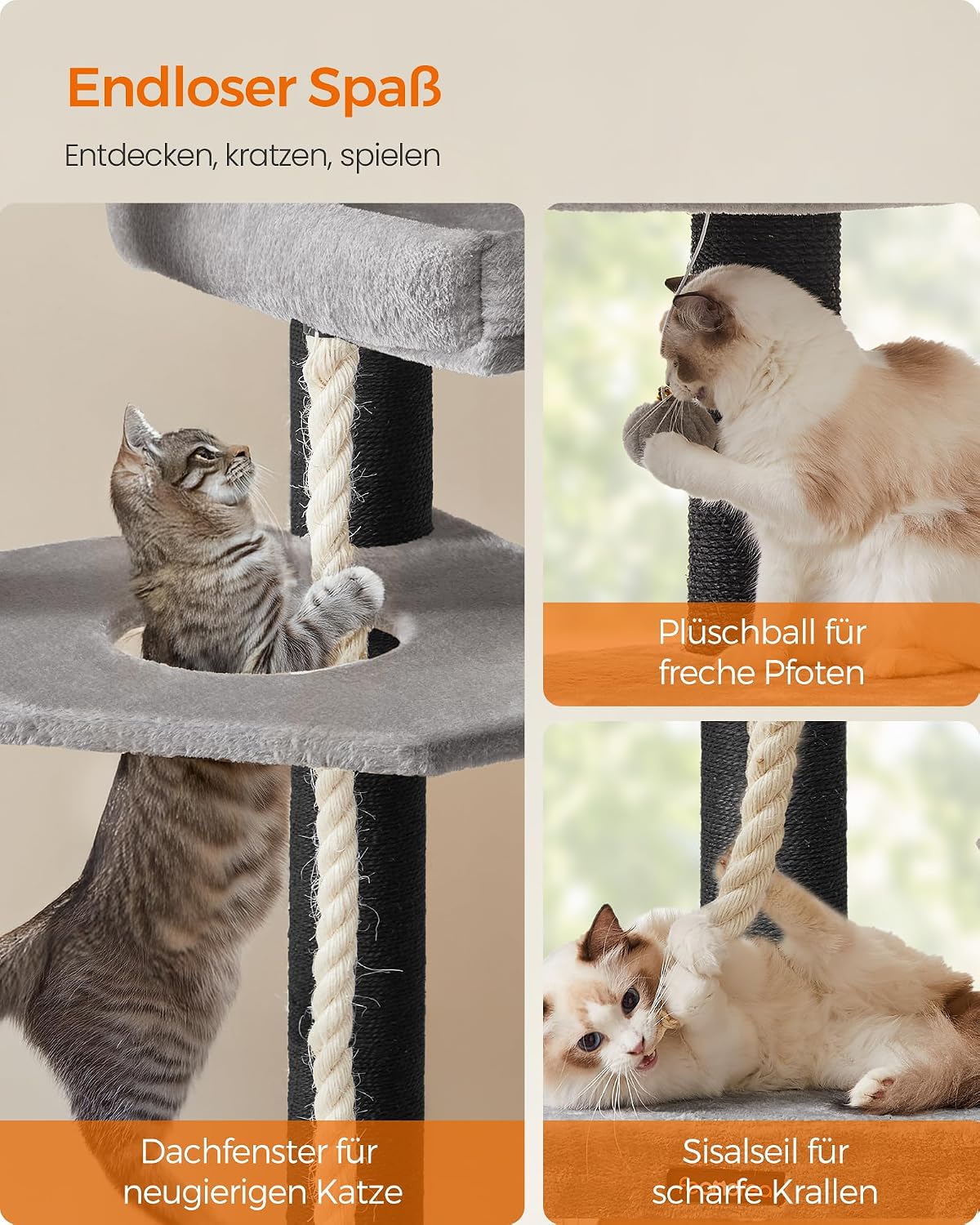 Thumbnail 6 de Feandrea Kratzbaum PCT008G02 XXL 186,7 cm Katzenbaum 🐱