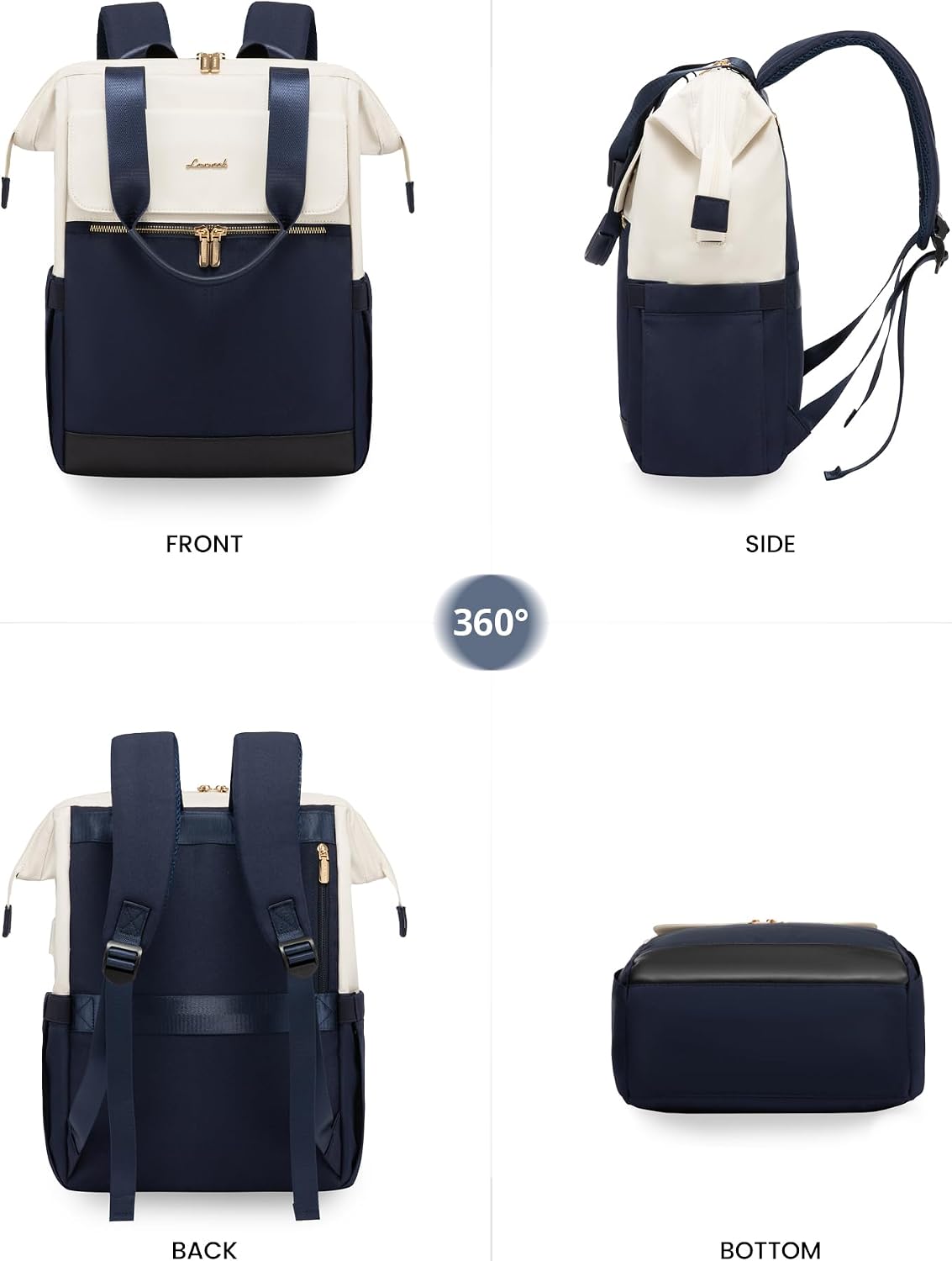 Detalle 2 de LOVEVOOK Sac à dos 15,6 pouces pour femme