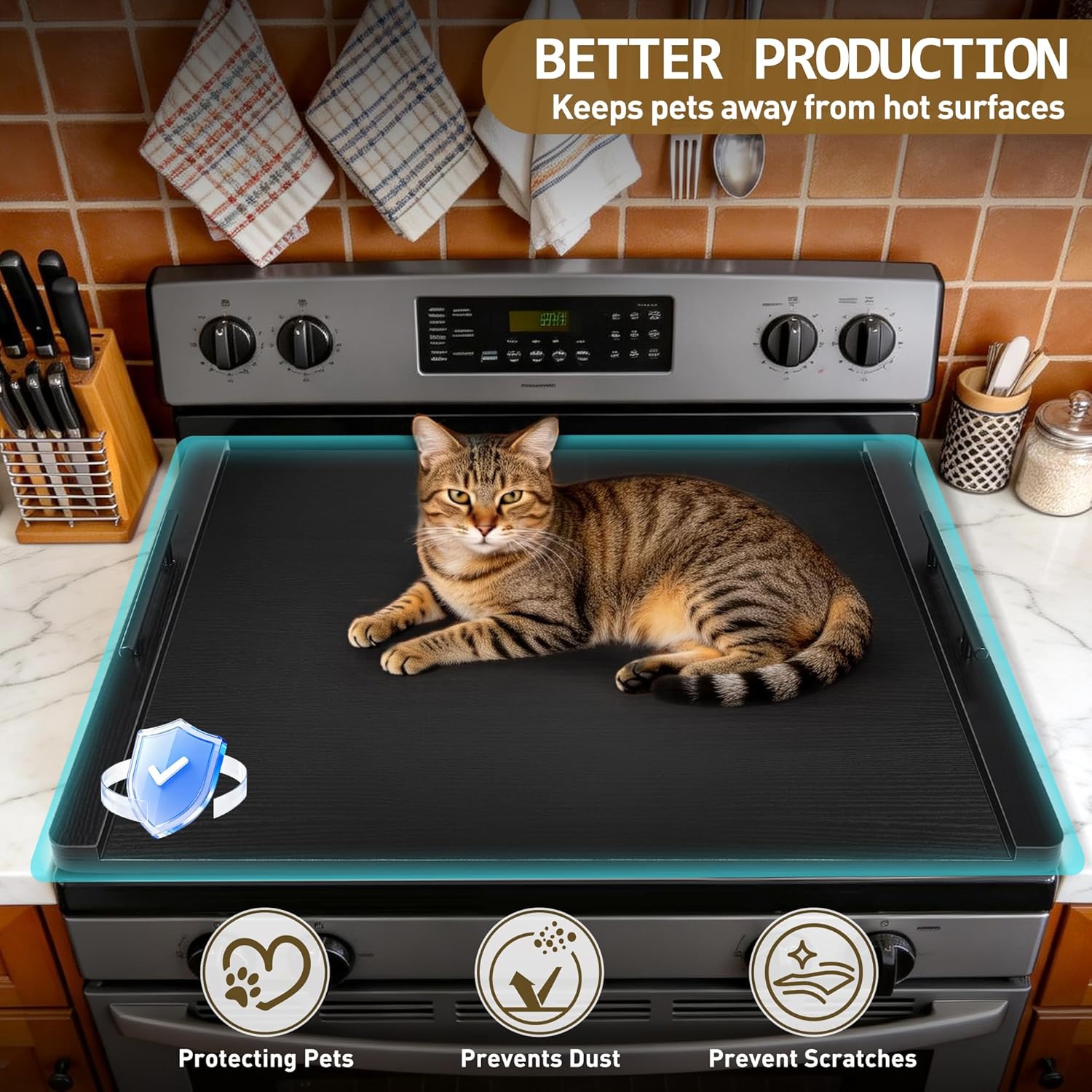 Detalle de FUSOUBOTY Noodle Board Stove Cover with Handles