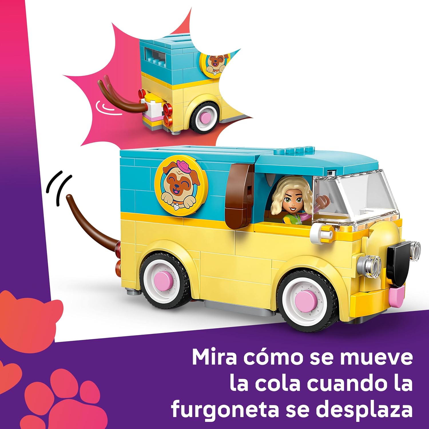 Detalle de LEGO Friends Furgoneta de Accesorios Caninos 42678