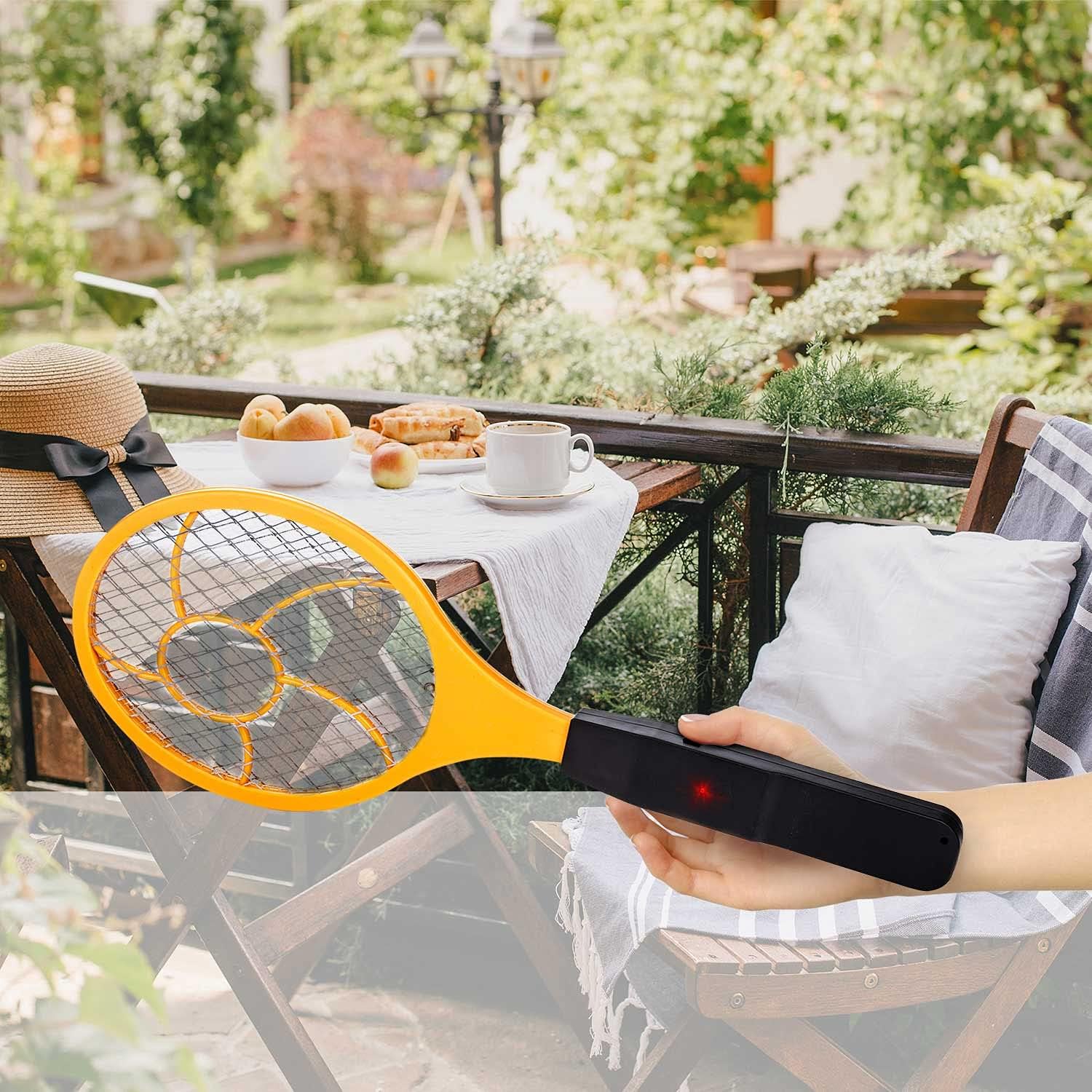Detalle de GOODS+GADGETS Fly Zapper – Elektrische Fliegenklatsche & Mückenfänger (Set: 3 Stück)