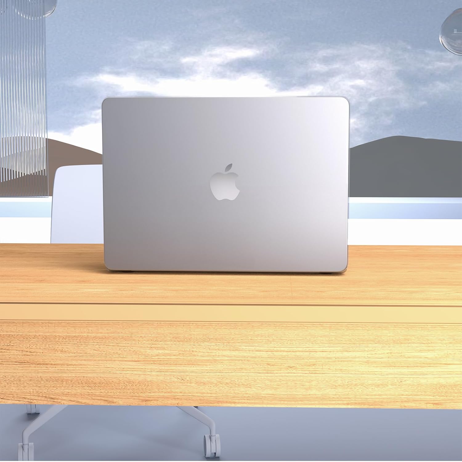 Detalle de eleger Matte Crystal Case for MacBook Neo 13 inch (A3404 A18 Pro) in Silver Transparent – ultra-thin hard cover