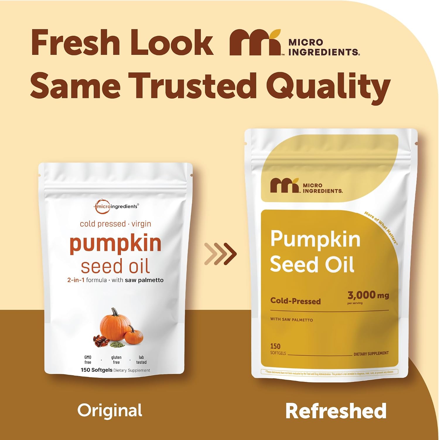 Detalle 2 de Micro Ingredients Pumpkin seed oil softgel, 150 Count with Saw Palmetto