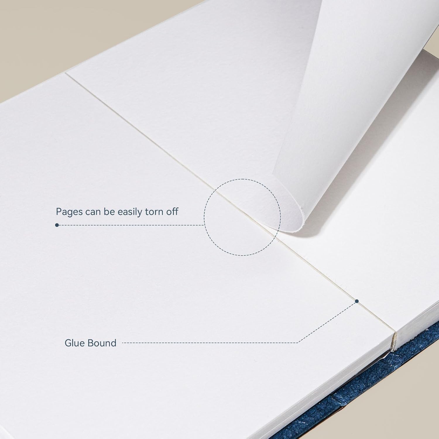 Detalle de Arrtx carnet de croquis A6, 2 paquets de 120 feuilles/240 pages, reliure dos libre, 180 g/m²