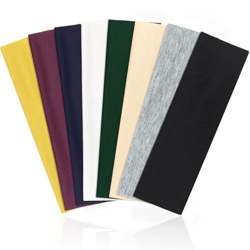 Detalle de AWUMBUK Bandeau Cheveux Unisexe – Lot de 8 Bandeaux Anti-Dérapants pour Running, Yoga et Sport