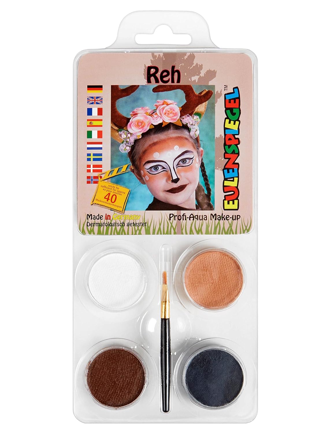 Detalle de EULENSPIEGEL Schmink-Set Reh (5-teilig) – Make-up für Kostüme und Fasching