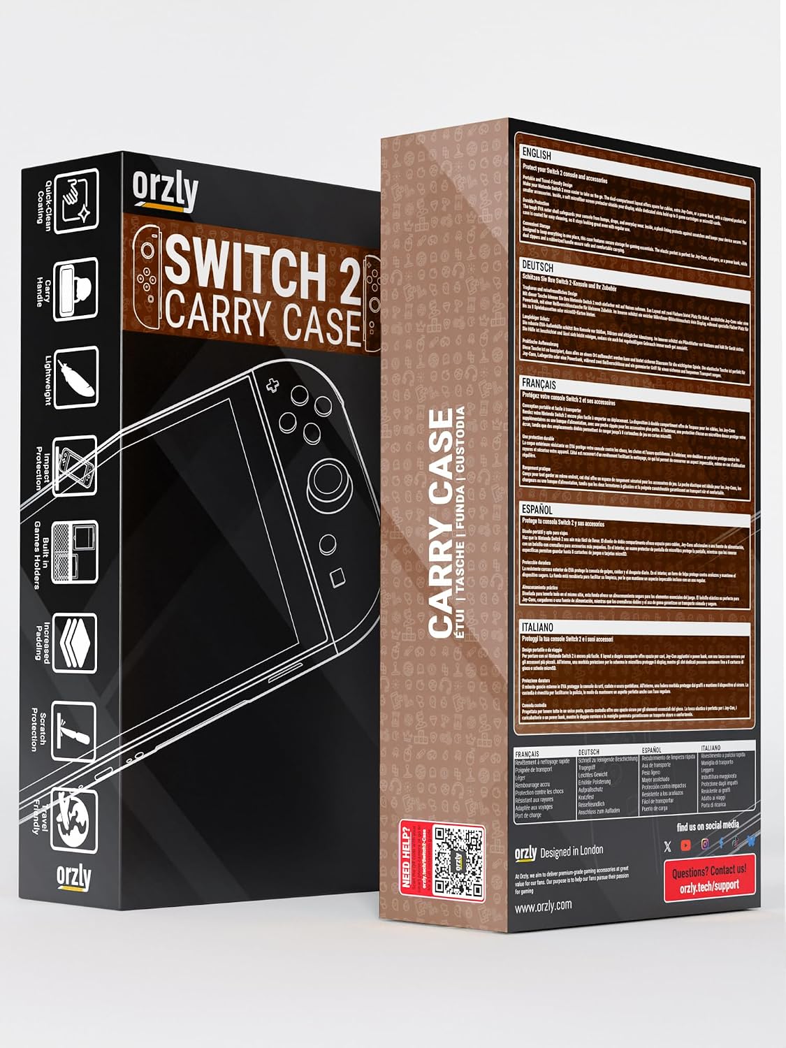 Detalle de Orzly Carry Case for Switch 2, 7.9-inch screen protection