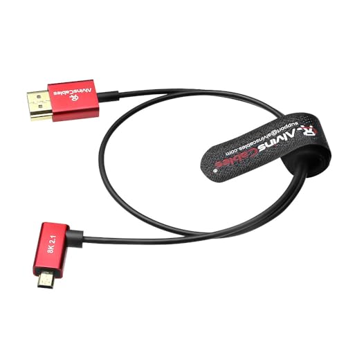 Thumbnail 5 de Alvin's Cables 8K 2.1 Micro-HDMI a HDMI: cavo ultrab thin per registrazione 4K/8K e video pro