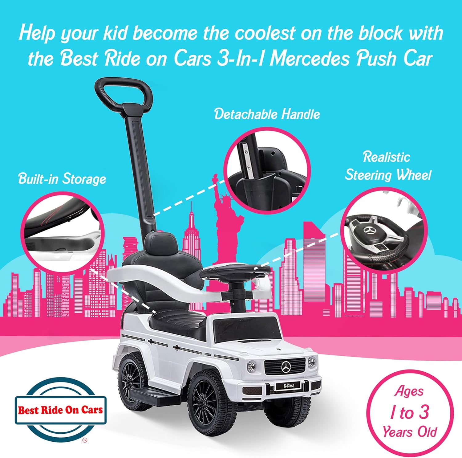 Thumbnail 1 de Kids ride on Mercedes stroller 3-in-1