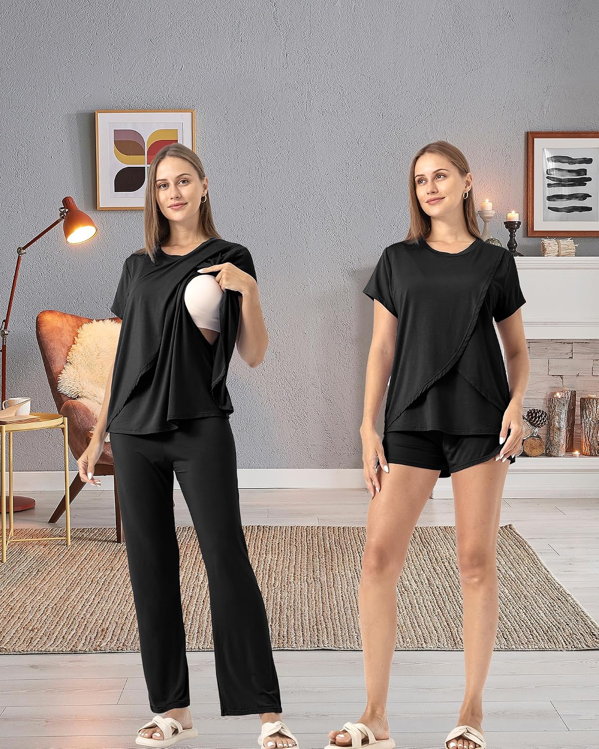Detalle 2 de SUNNYBUY 3-teiliges Still-Pyjama-Set 3‑teilig