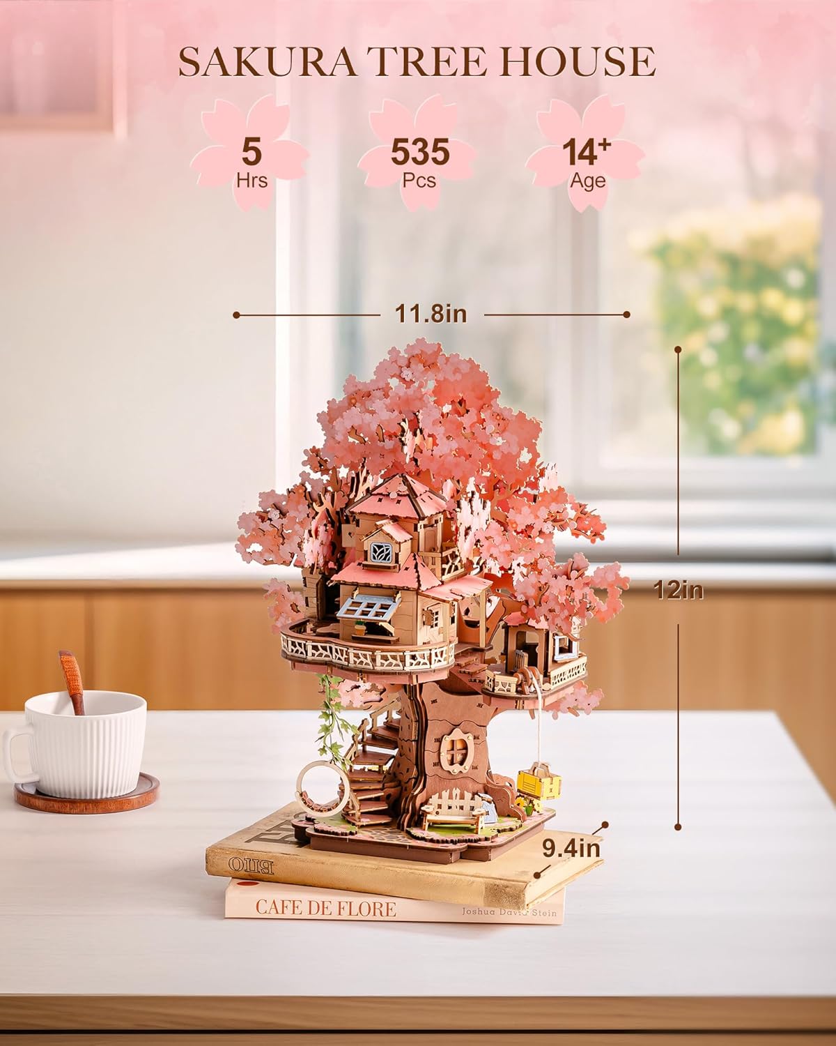 Thumbnail 1 de Rolife Sakura Baumhaus 3D Puzzle 5 Stunden 🧩