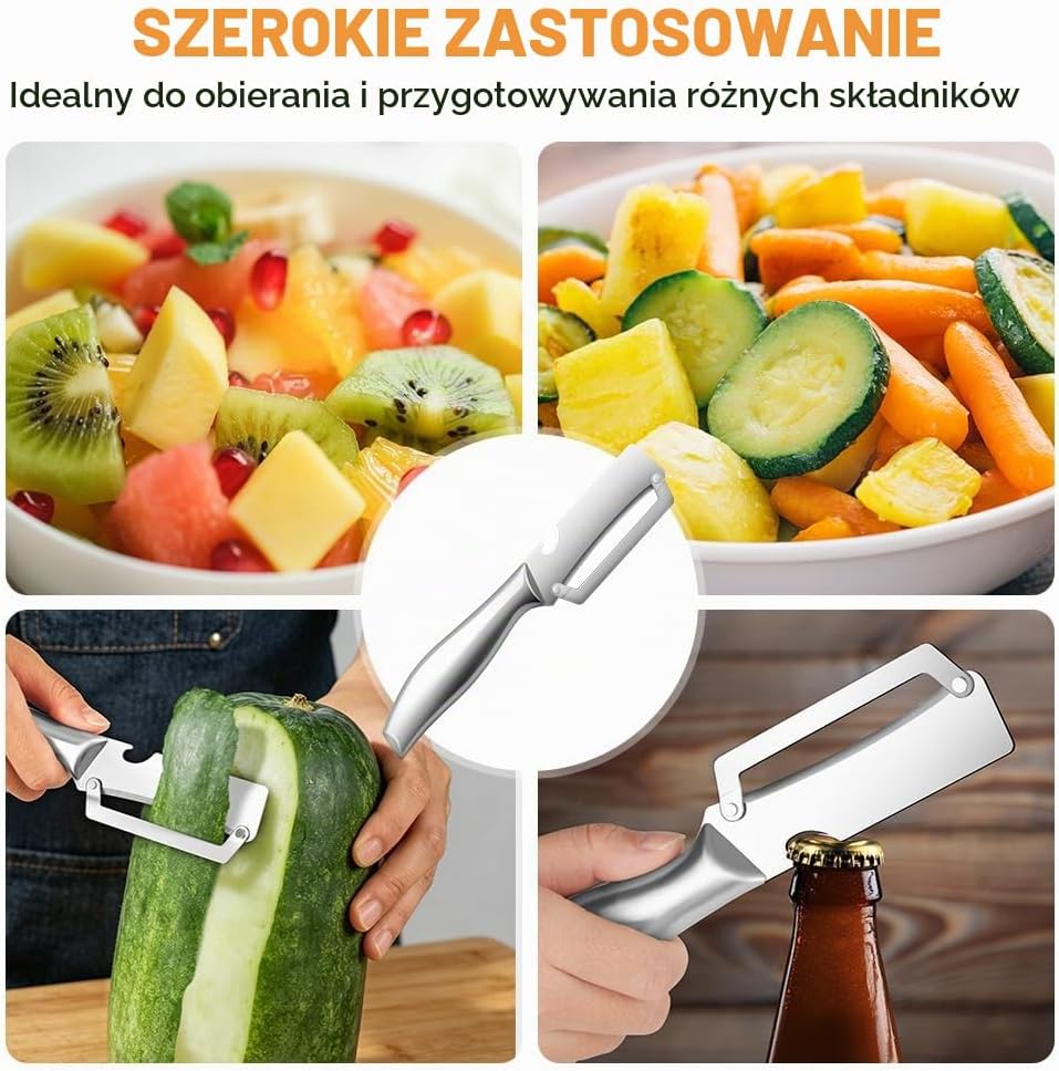 Thumbnail 6 de AUAUY obieraczka 2 w 1 ze stali nierdzewnej z otwieraczem do butelek