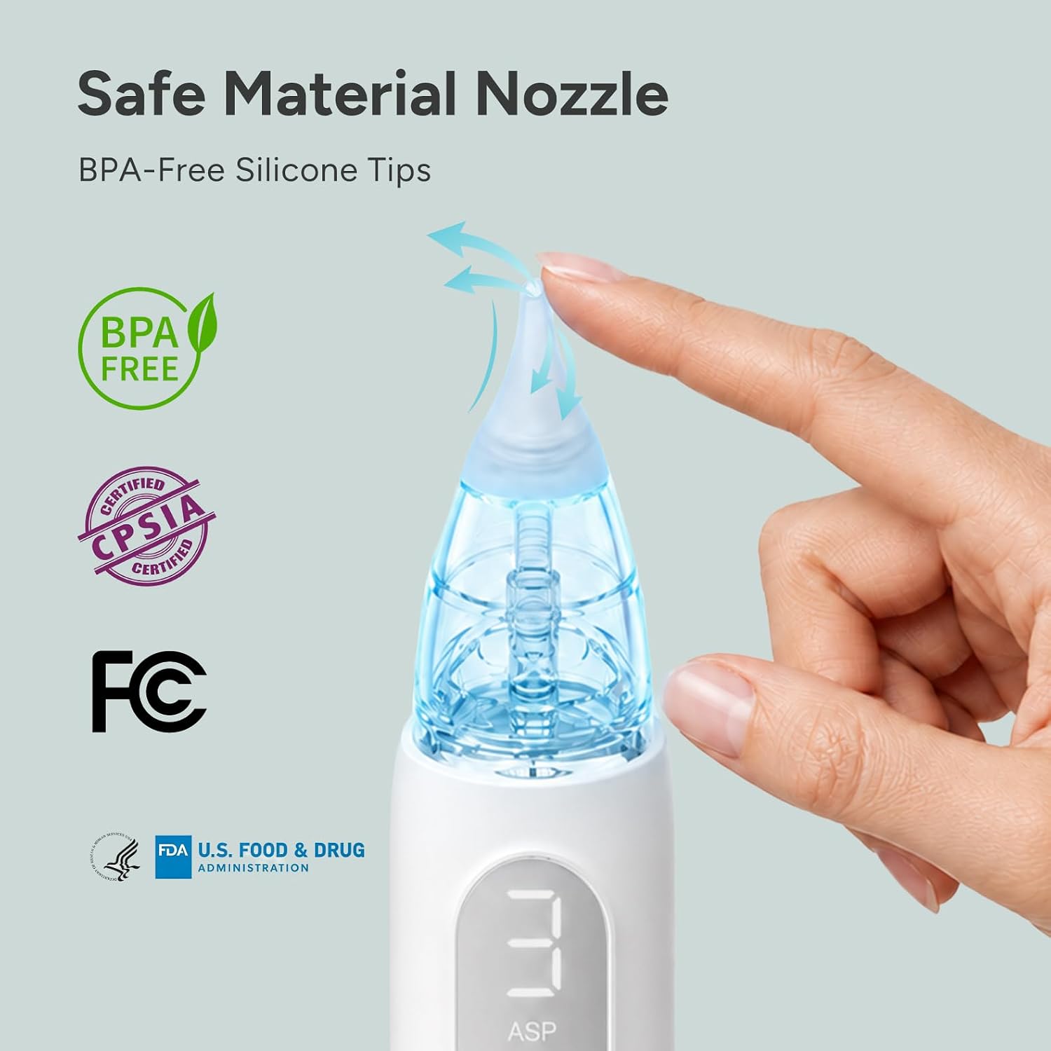 Detalle 2 de Tiny Marvels BC028 Baby Nasal Aspirator with 3 Suction Levels, Lights & Lullabies