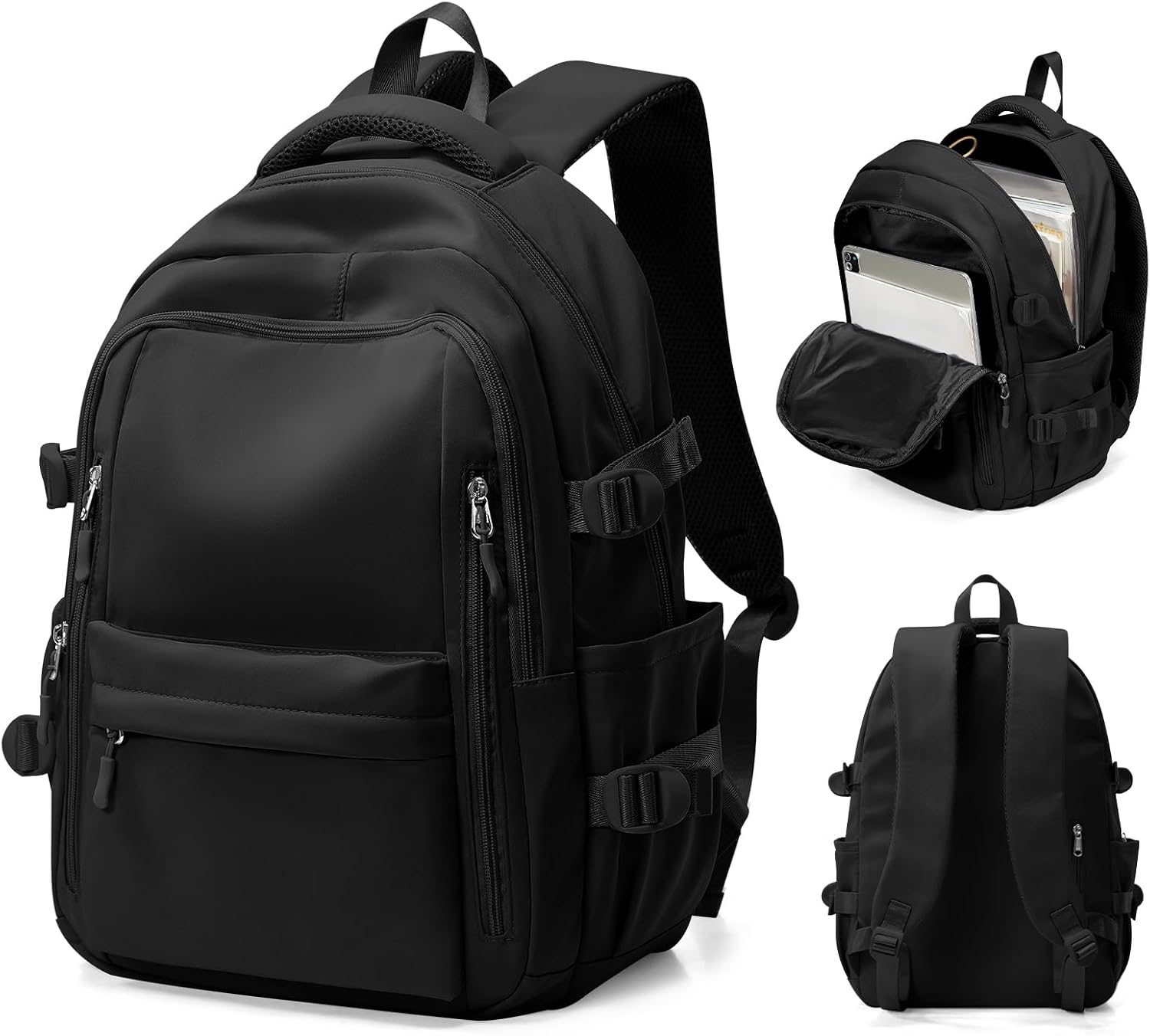 Detalle de WEPLAN school backpack 14 inch, E1 Black