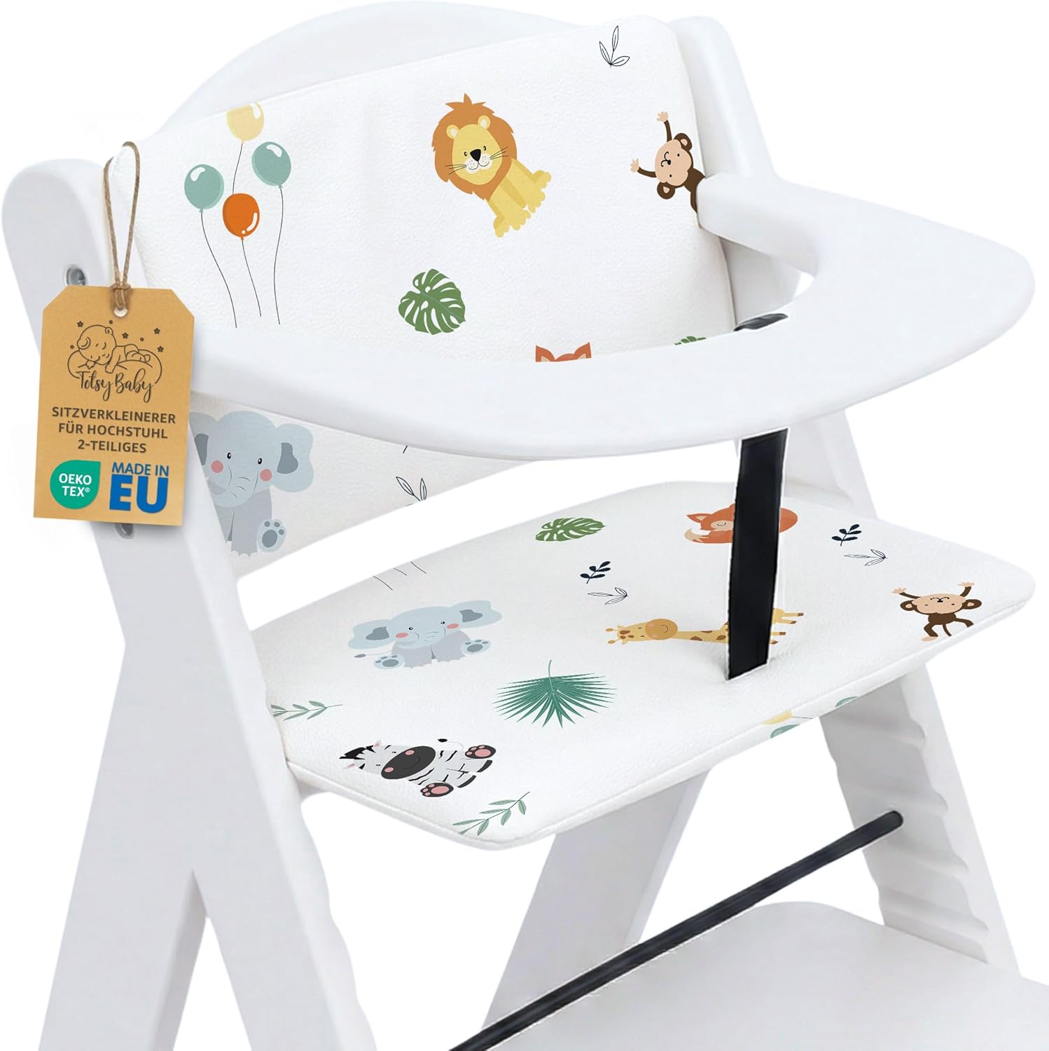 Thumbnail 6 de Housse chaise haute bébé 2 pièces Beige Oeko-Tex