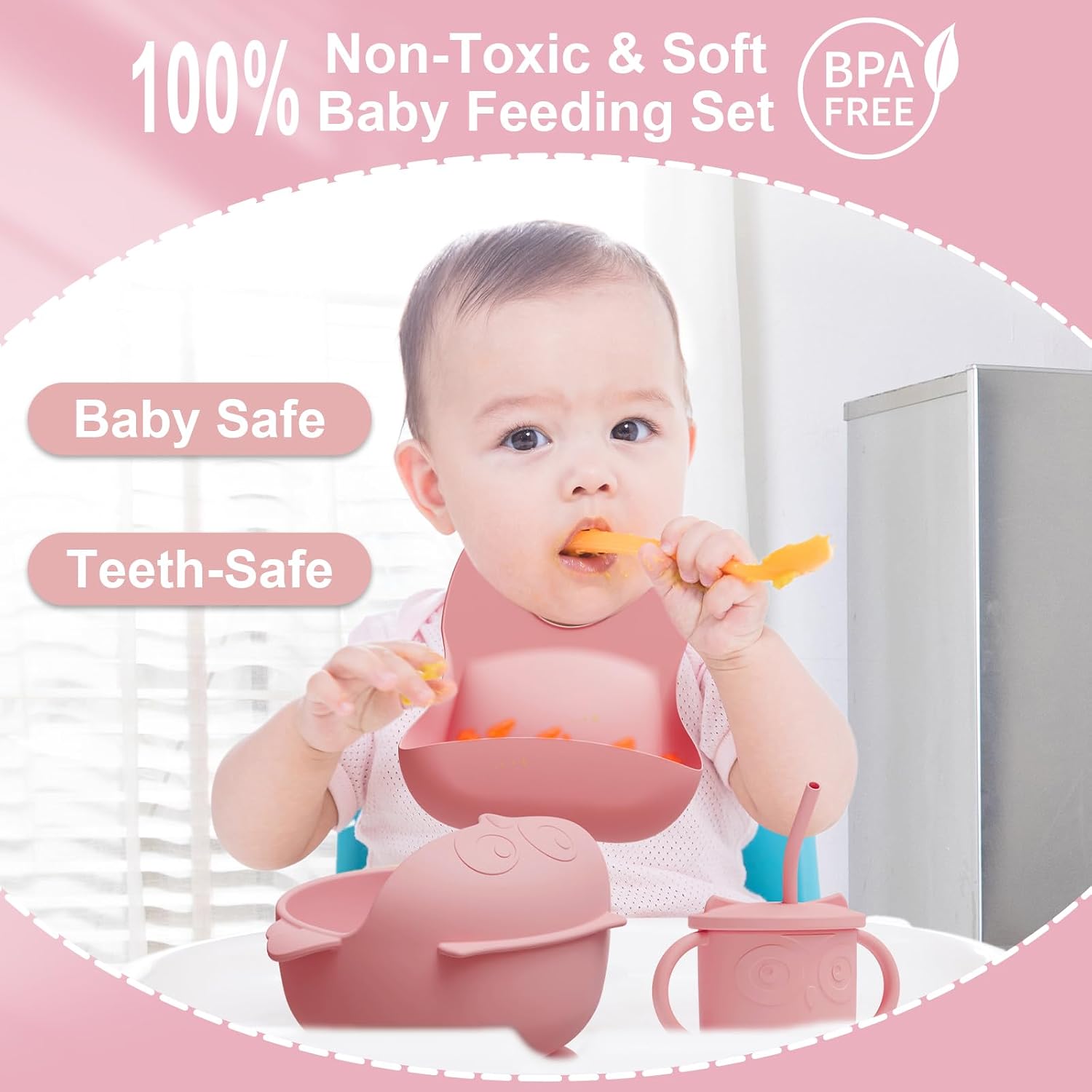 Detalle de Silicone Baby Feeding Set, 10-Piece
