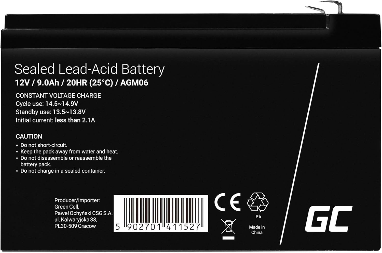 Thumbnail 2 de Green Cell Batteria AGM 12V 9Ah ⚙️