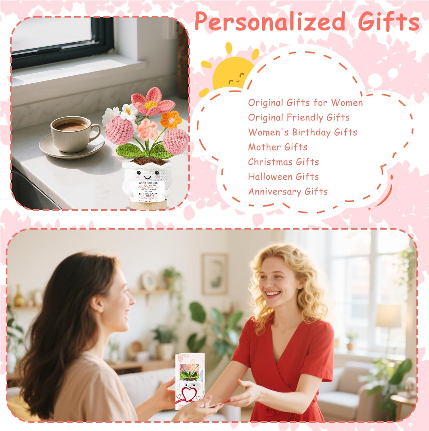 Thumbnail 6 de Best Friend Crochet Tulip Gifts for Women – Thoughtful Friendship Tokens for Desk Decor