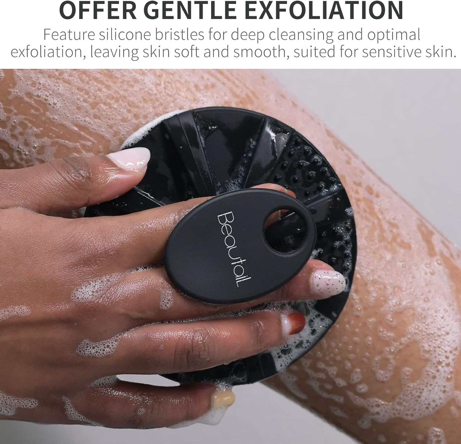 Detalle de BEAUTAIL Silicone Body Scrubber and Scalp Massager Brush