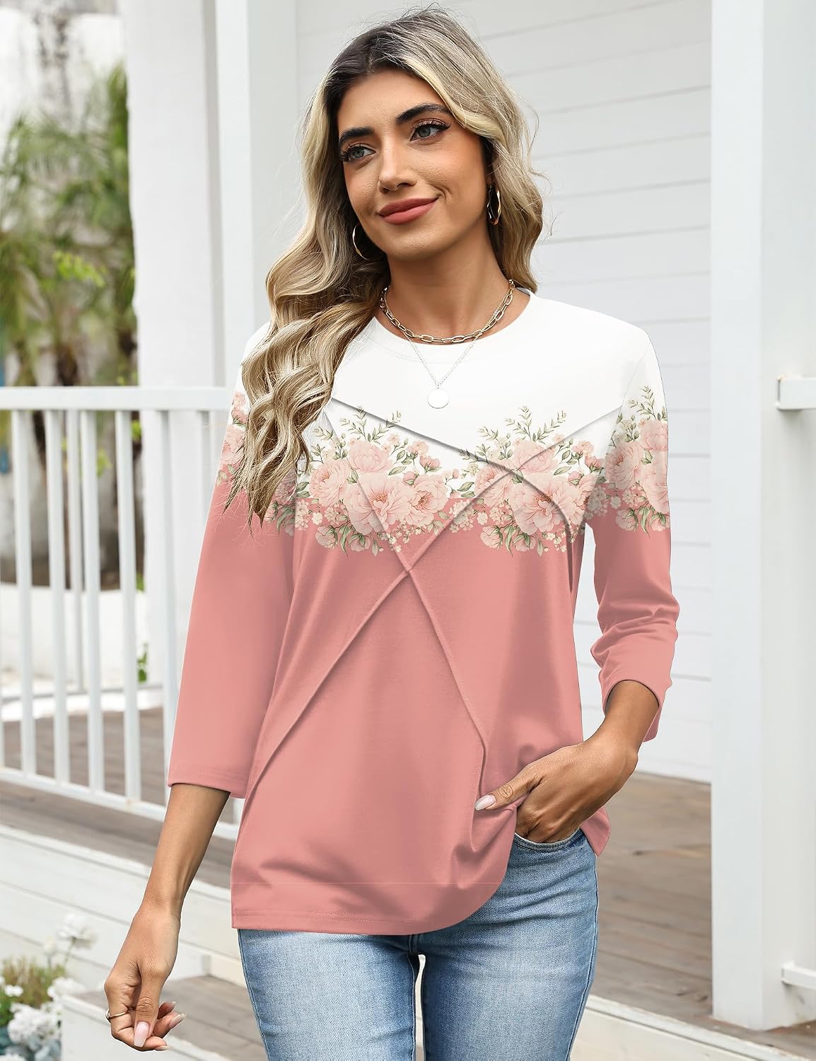 Detalle 2 de Kistore 3/4 sleeve pleated top