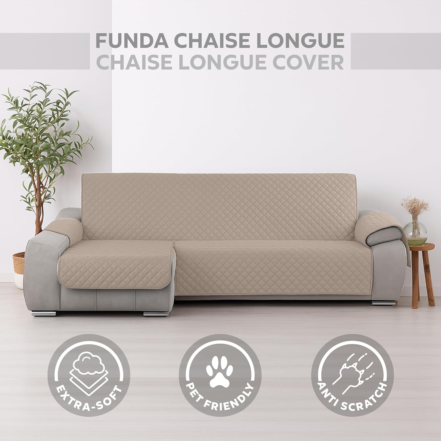 Detalle 2 de Textilhome Funda Chaise Longue 200 cm