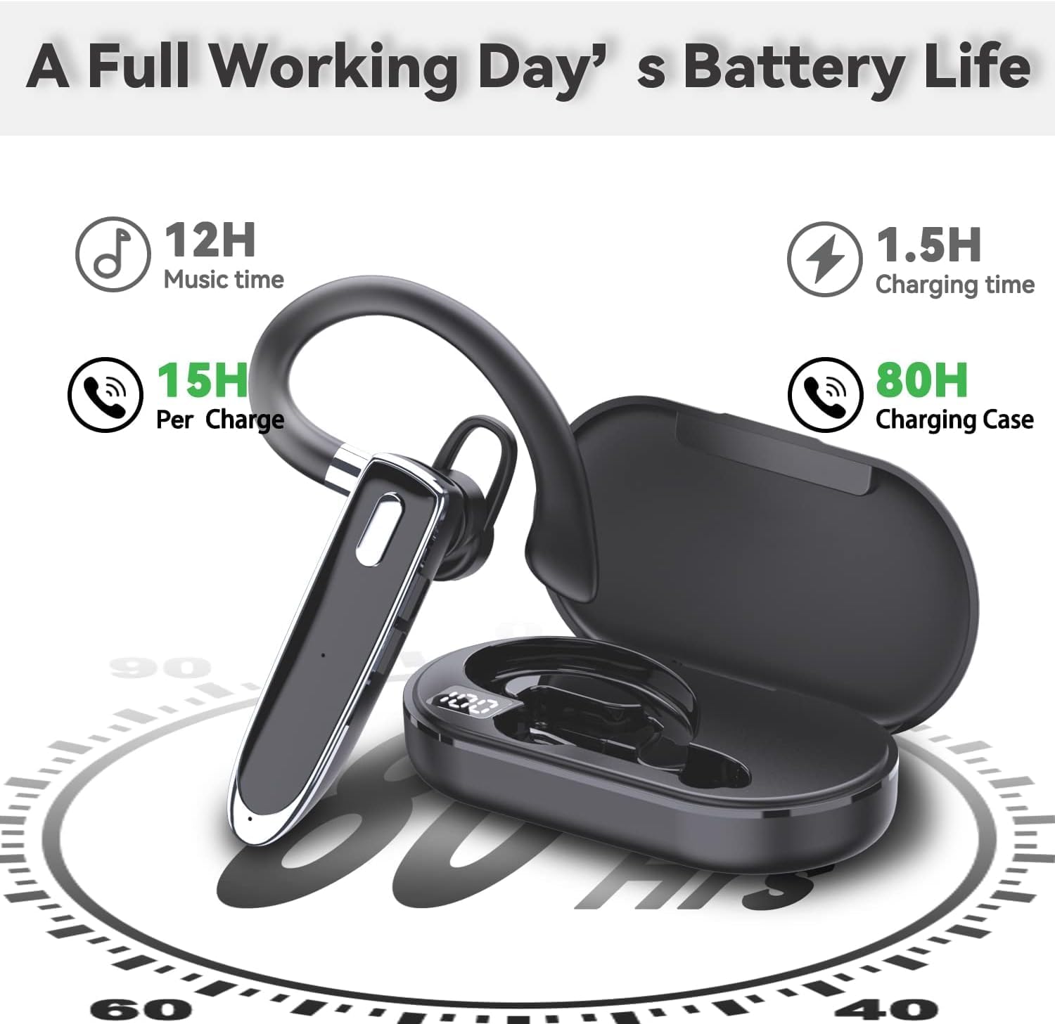 Detalle 2 de EUQQ V5.3 Bluetooth single wireless headset