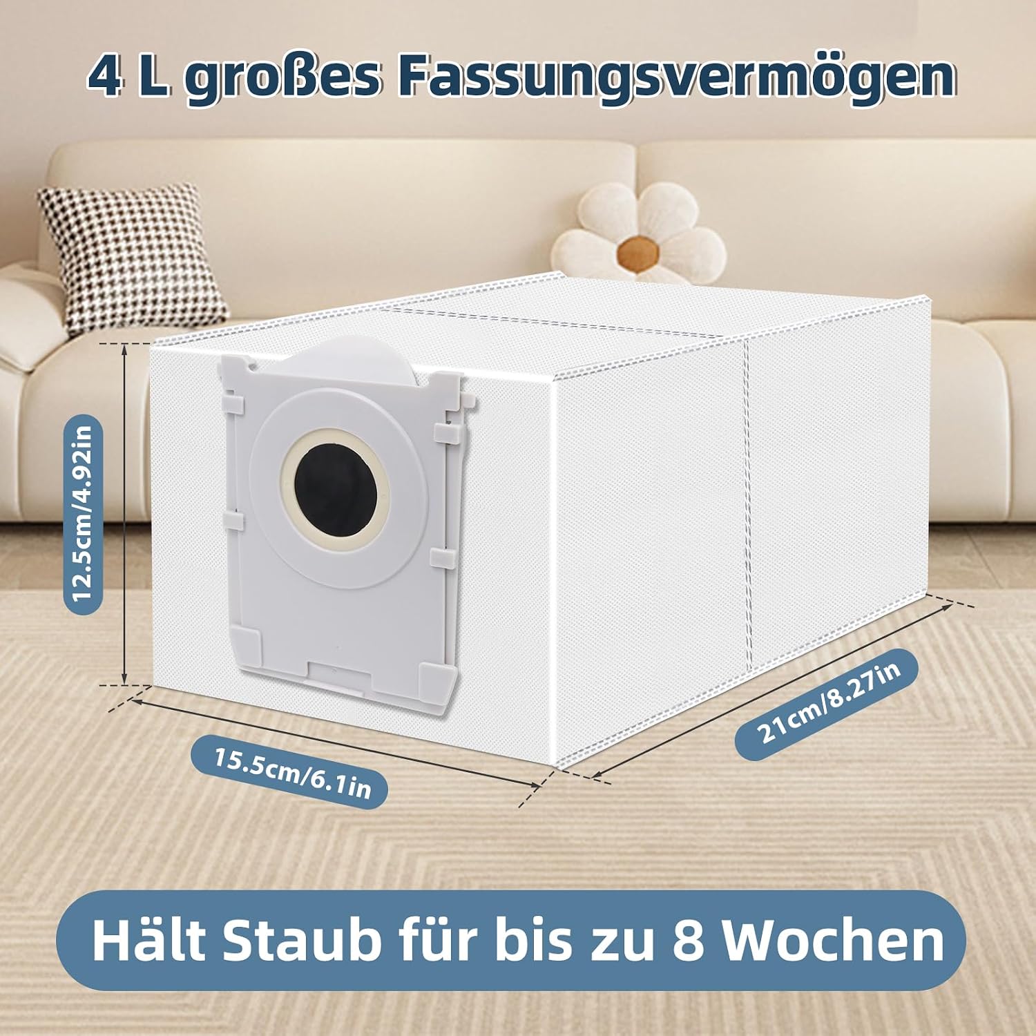Detalle de 12 Stück Staubbeutel für Ecovacs T50/T50 Pro Omni Gen2/Gen3 – Spofan