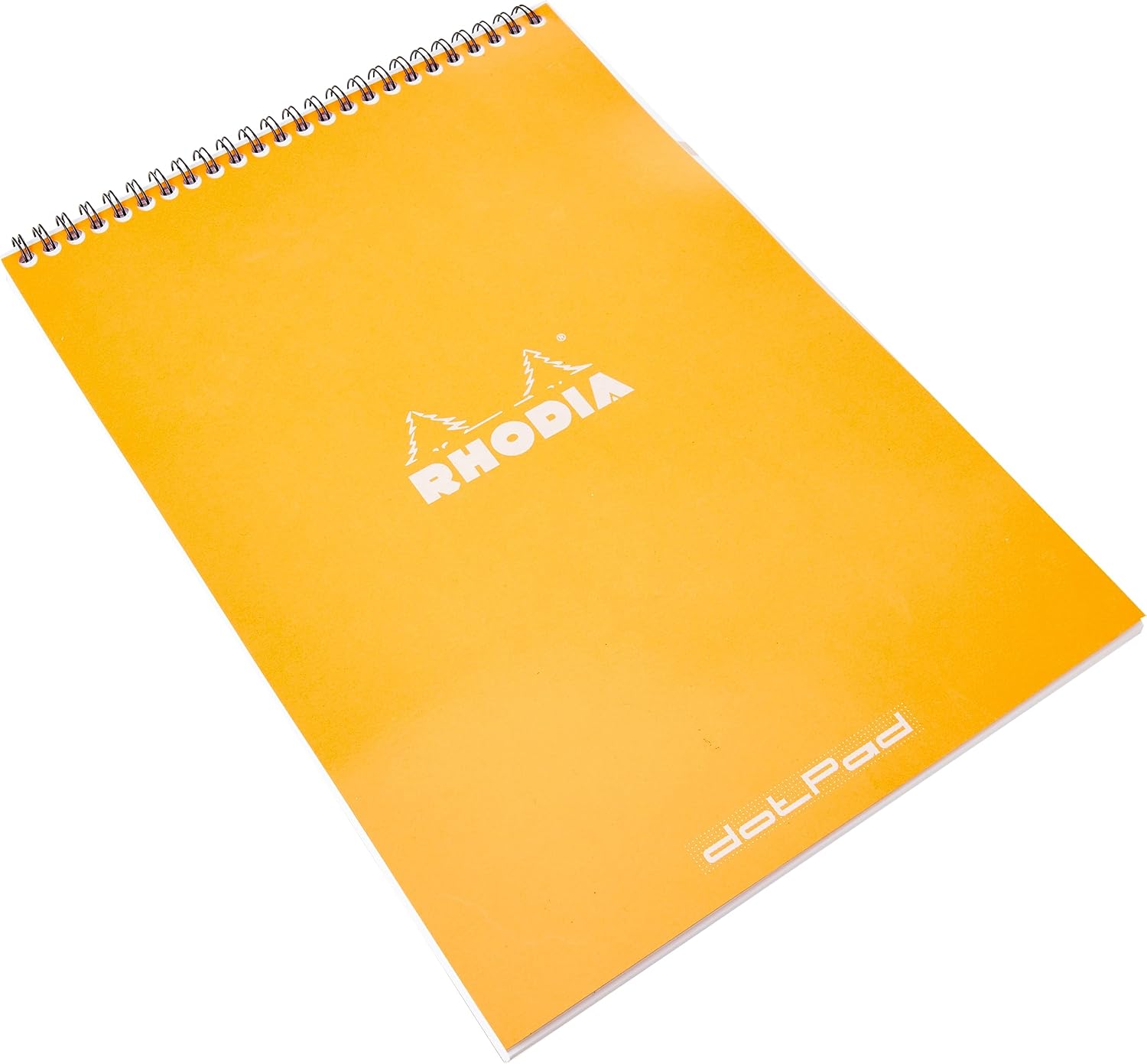Detalle de Rhodia 18503C anteckningsblock A4 med prickar, dubbel spiral och 80 ark