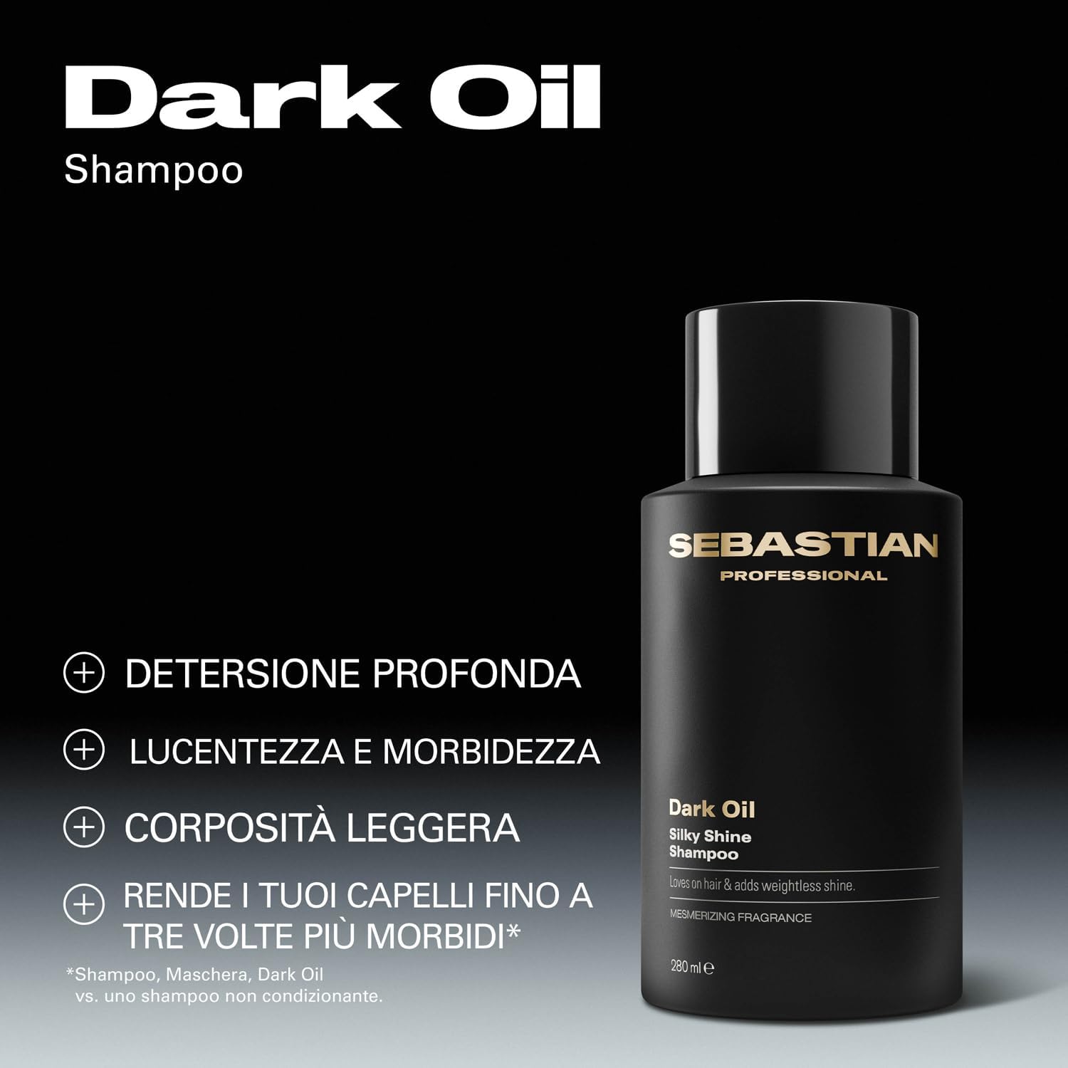 Thumbnail 2 de Sebastian Professional Dark Oil Silky Shine Shampoo: shampoo rivitalizzante e idratante per capelli morbidi e luminosi