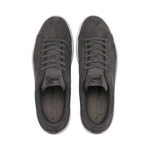 Detalle de PUMA Mixte Smash V2 Baskets - Castlerock Puma Noir / Puma Blanc, taille 39