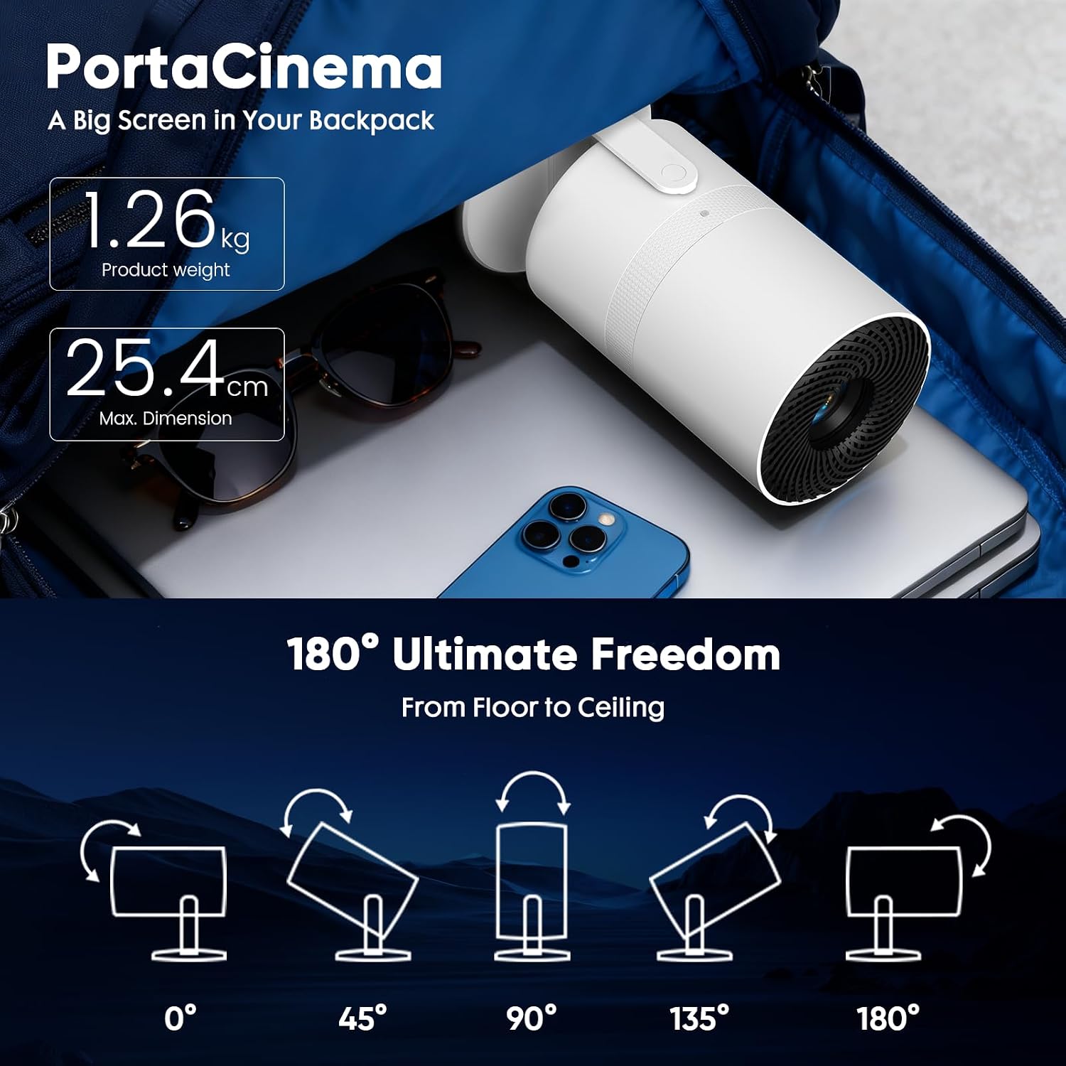 Thumbnail 6 de Tecaki Mini Projector Native 1080P, 1,900+ Apps 📽