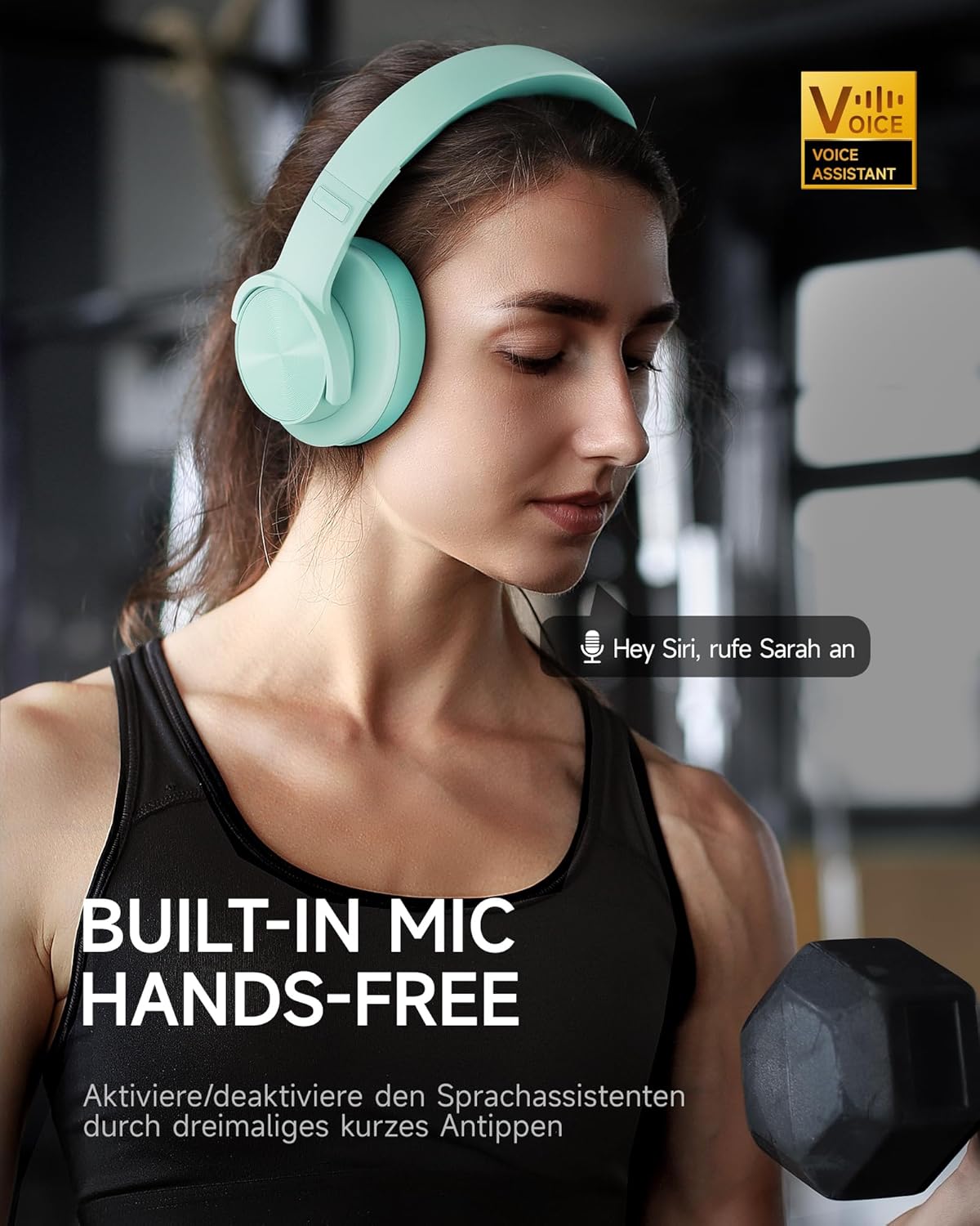 Thumbnail 6 de Picun B8 Bluetooth Over-Ear Kopfhörer (Cyan) – bis zu 120 Std. Spielzeit, niedrige Latenz & 3 EQ-Modi