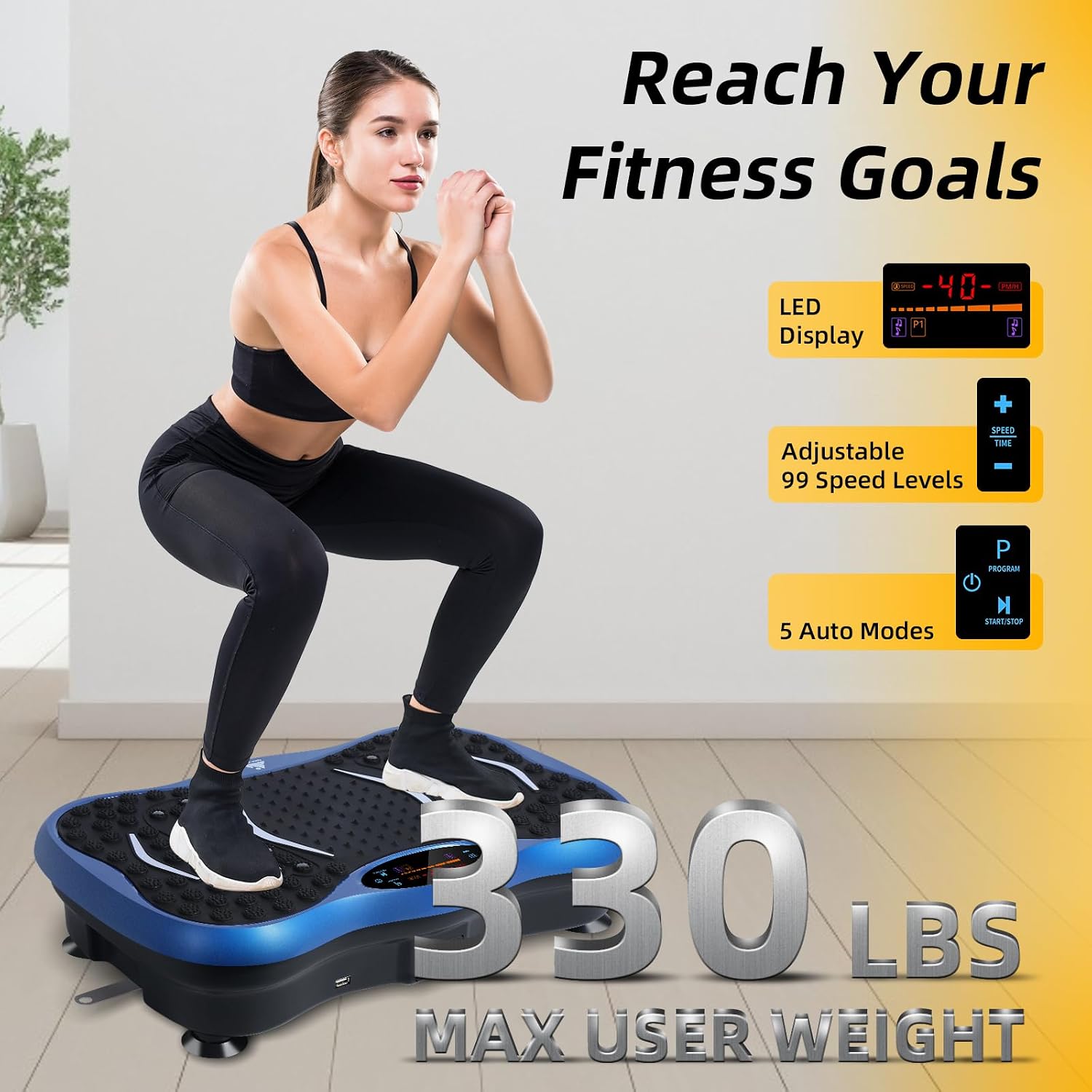 Detalle de EVOLAND Vibration Plate Exercise Machine 99-speeds