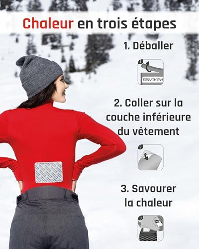 Detalle de TerraTherm Patch chauffant dos, nuque et épaules – chaleur profonde et pratique pour le quotidien