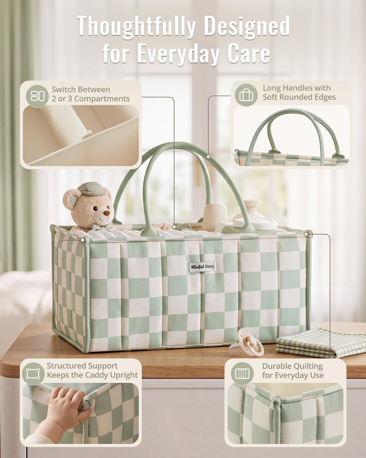 Detalle de Blissful Diary Diaper Caddy