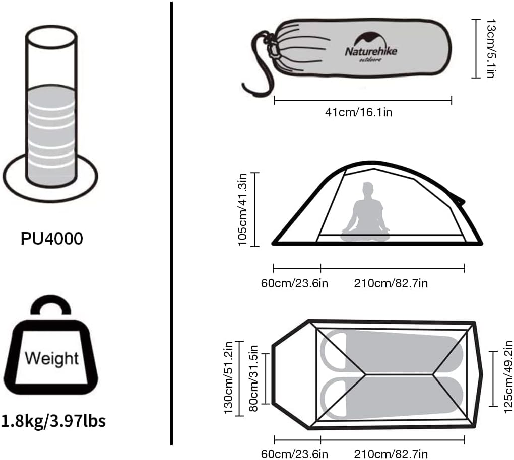 Thumbnail 2 de Naturehike Cloud Up 2: Tenda leggera 2 persone per trekking 3-4 stagioni
